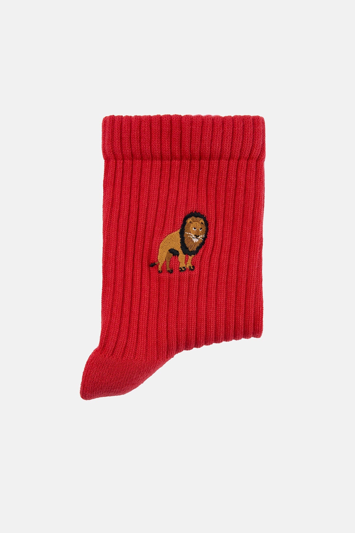 Aslan Havlu Çorap - Kırmızı