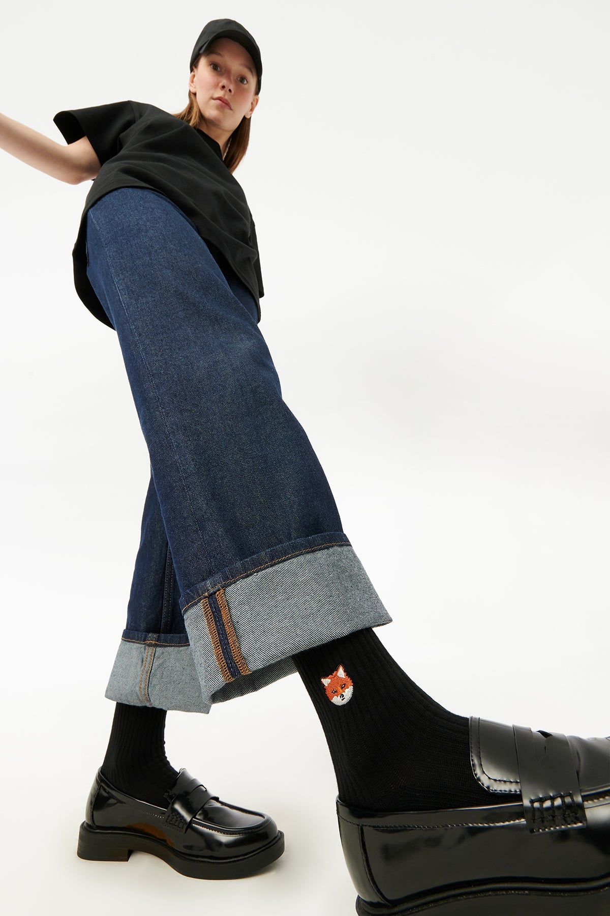 Kızıl Tilki Havlu Çorap - Siyah