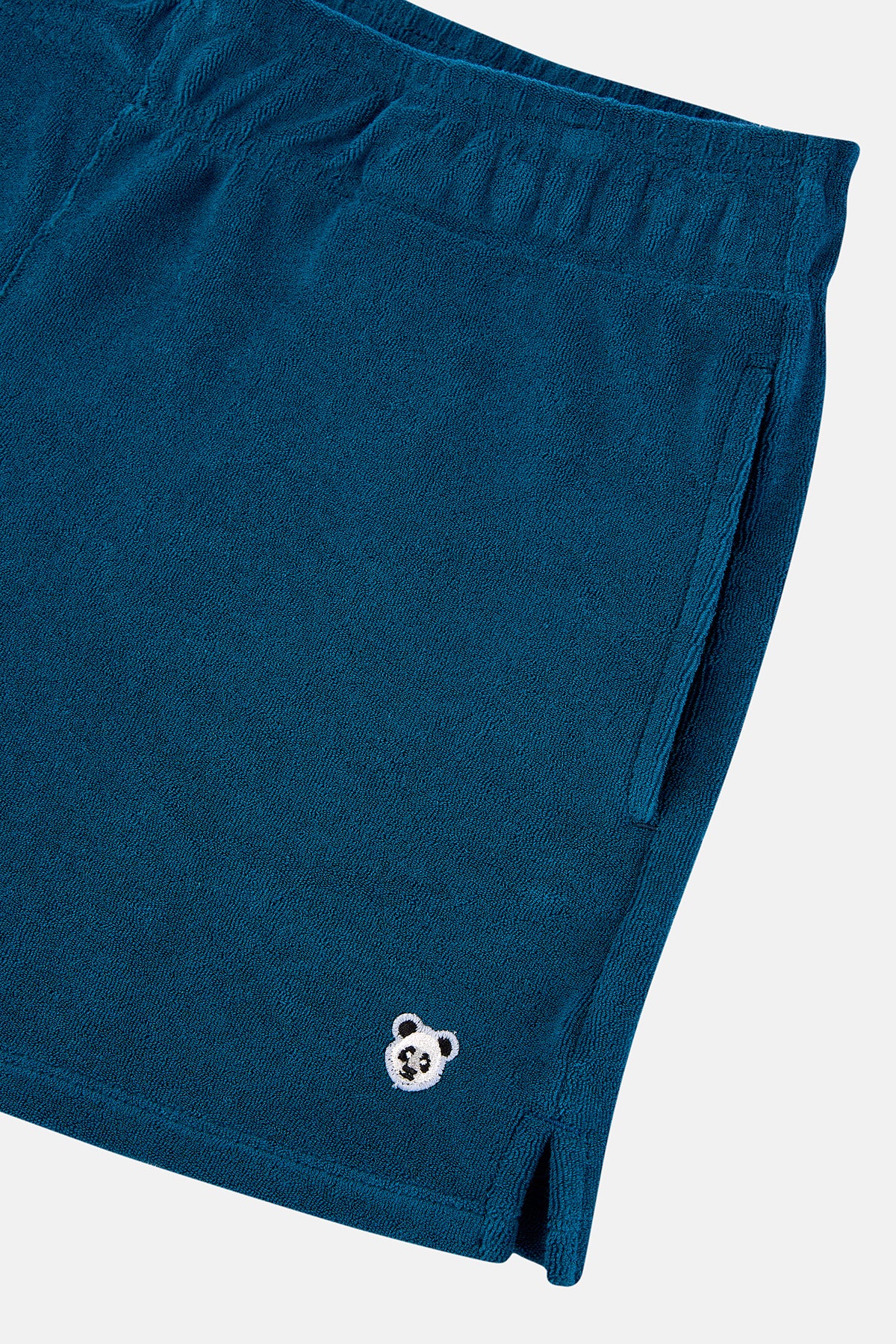 Panda Terry Kadın Şort - Petrol Yeşili