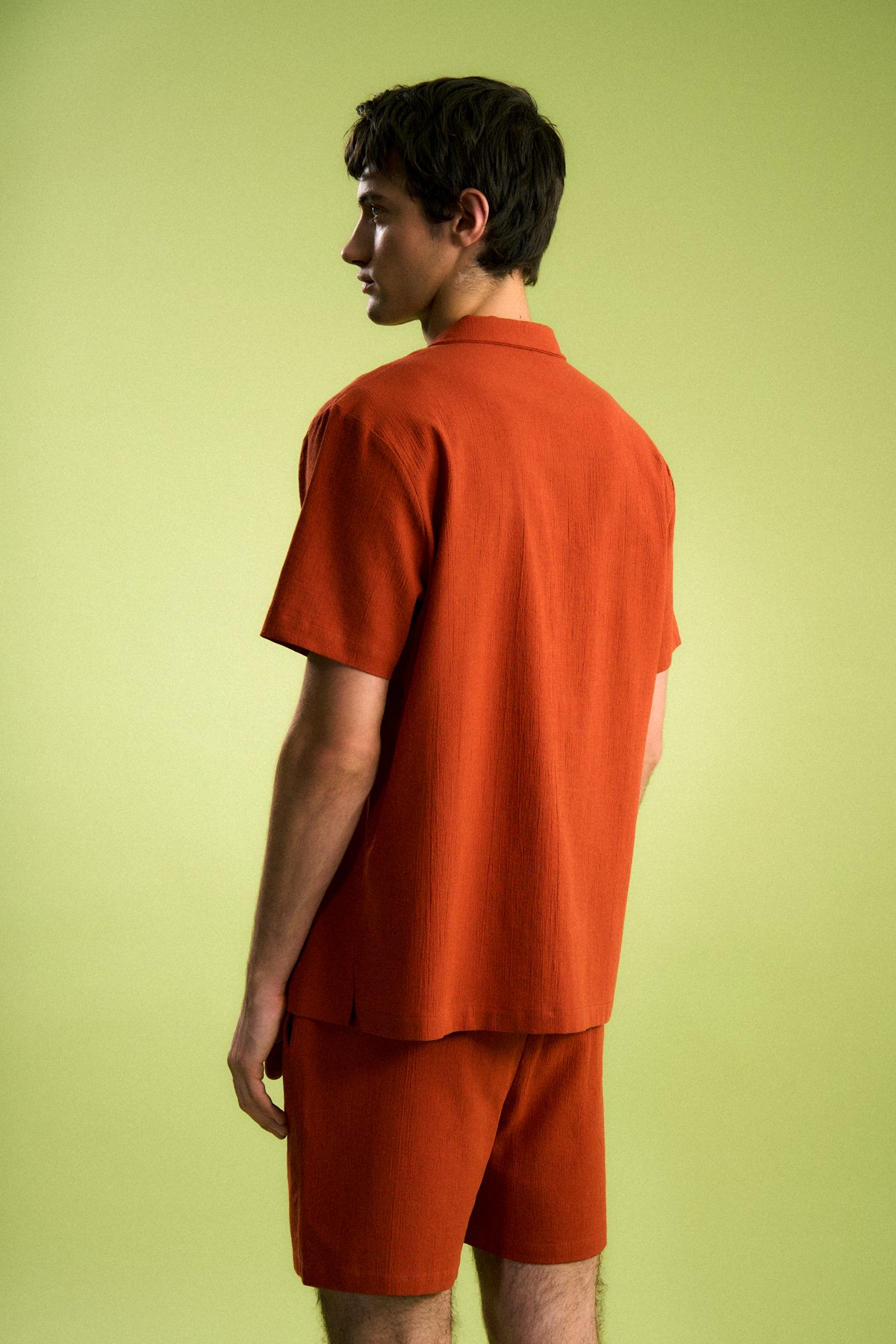 Güneş Müslin Şort - Kiremit