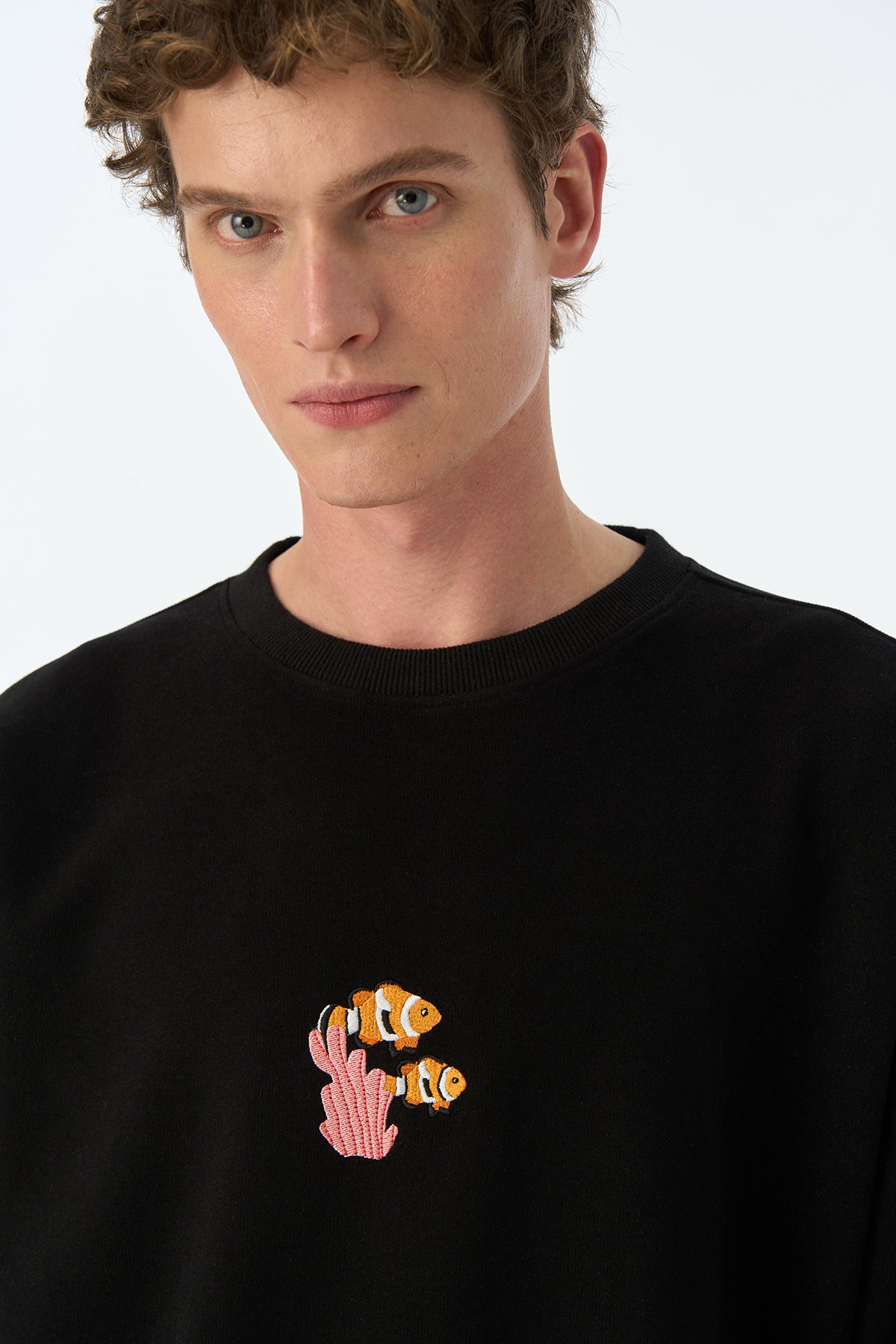 Palyaço Balığı SuperSoft Sweatshirt - Siyah