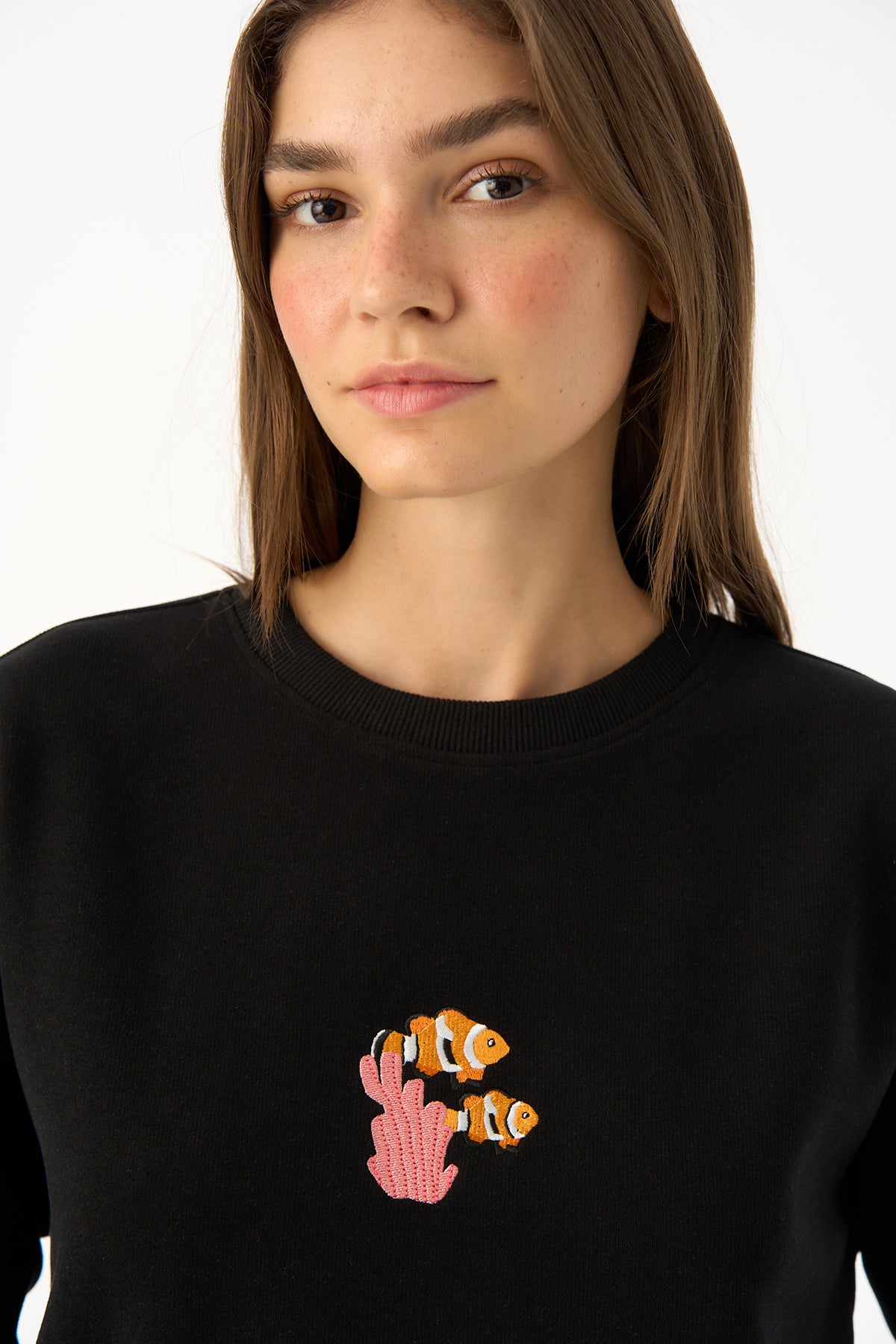 Palyaço Balığı SuperSoft Sweatshirt - Siyah