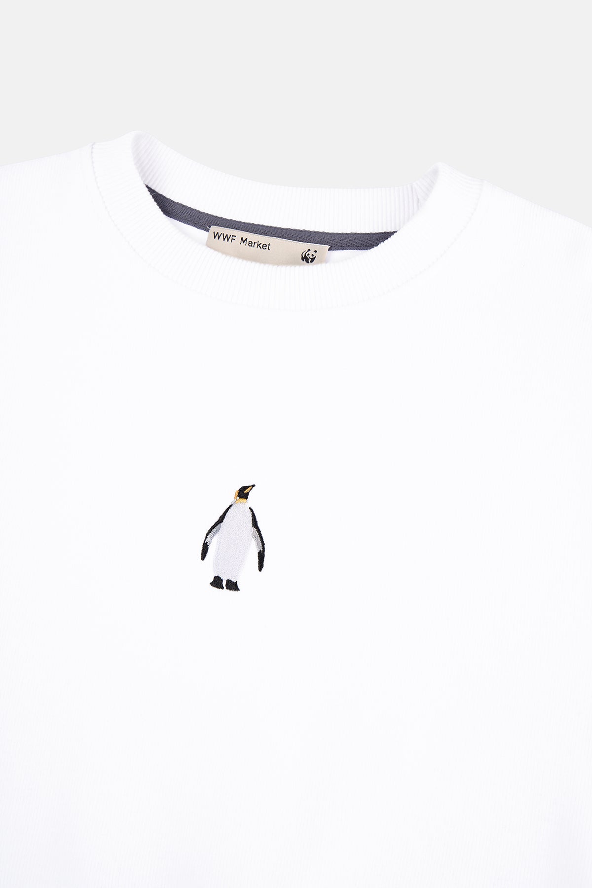 İmparator Penguen SuperSoft Crop Sweatshirt - Beyaz