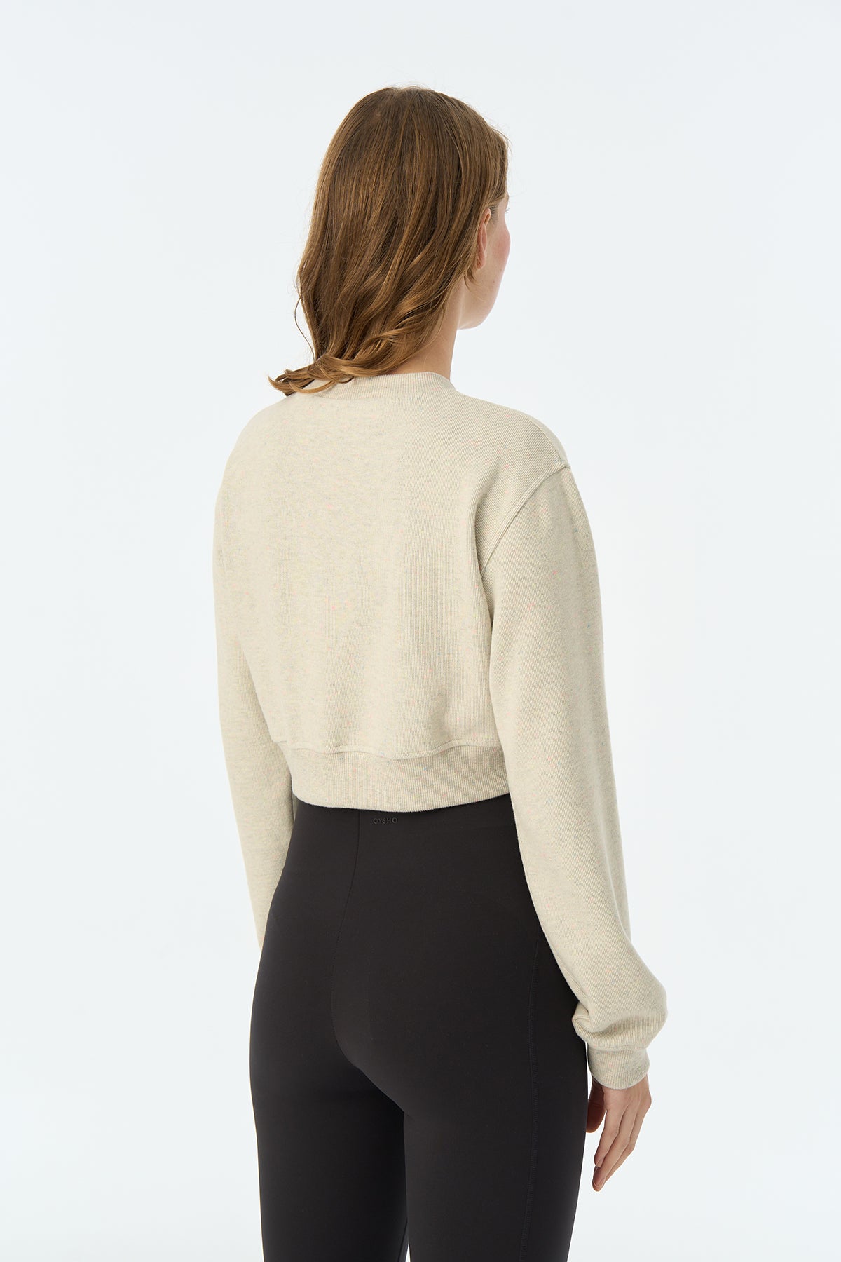 Kızıl Tilki SuperSoft Crop Sweatshirt - Nopeli Gri