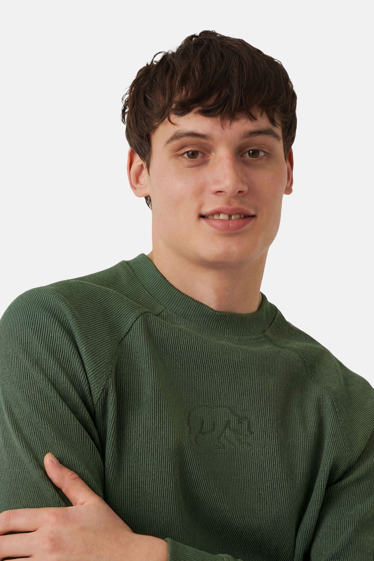 Bozayı Fitilli Sweatshirt - Koyu Yeşil