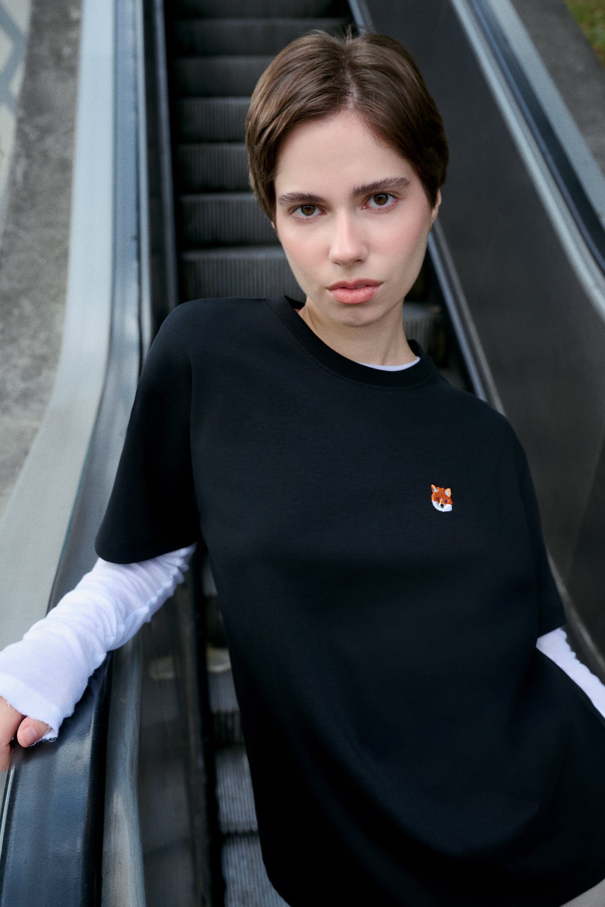 Kızıl Tilki Premium T-shirt - Siyah