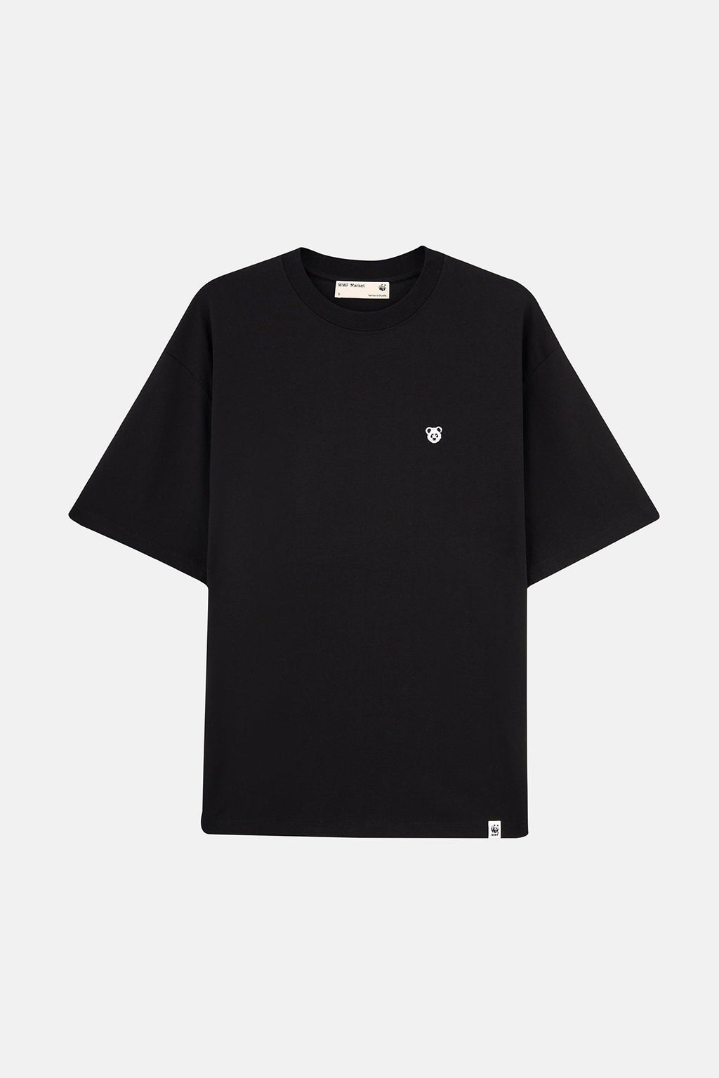 Panda Oversize Lightweight T-Shirt - Siyah