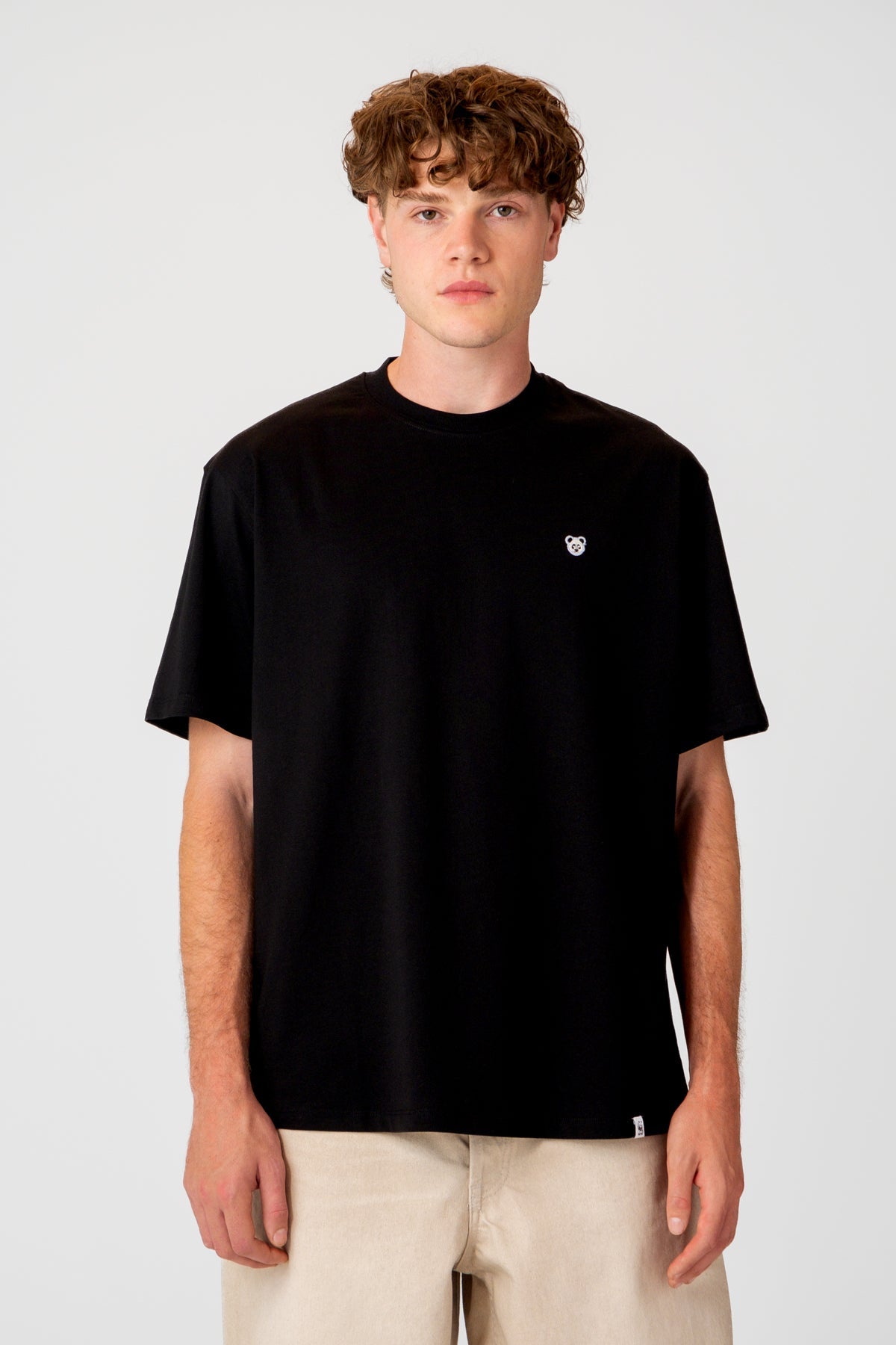 Panda Oversize Lightweight T-Shirt - Siyah