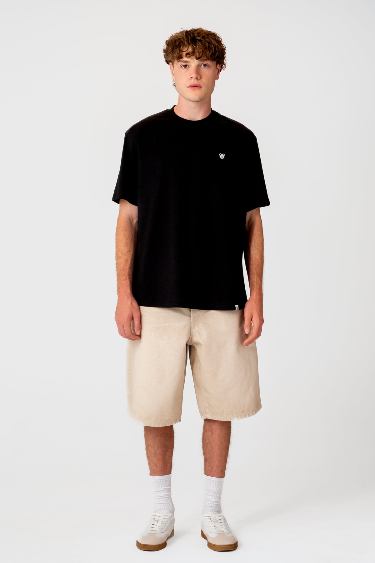 Panda Oversize Lightweight T-Shirt - Siyah