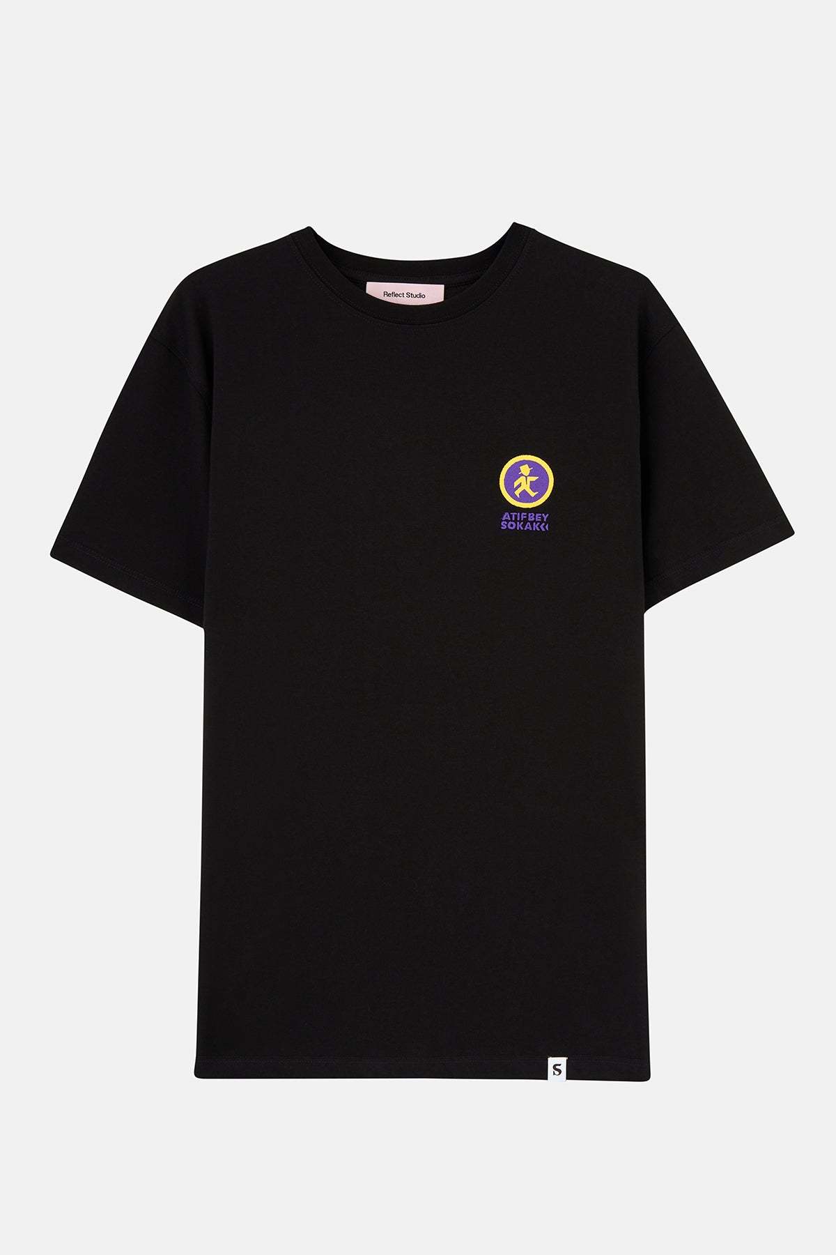 Atıf Bey Logo Lightweight T-shirt - Siyah