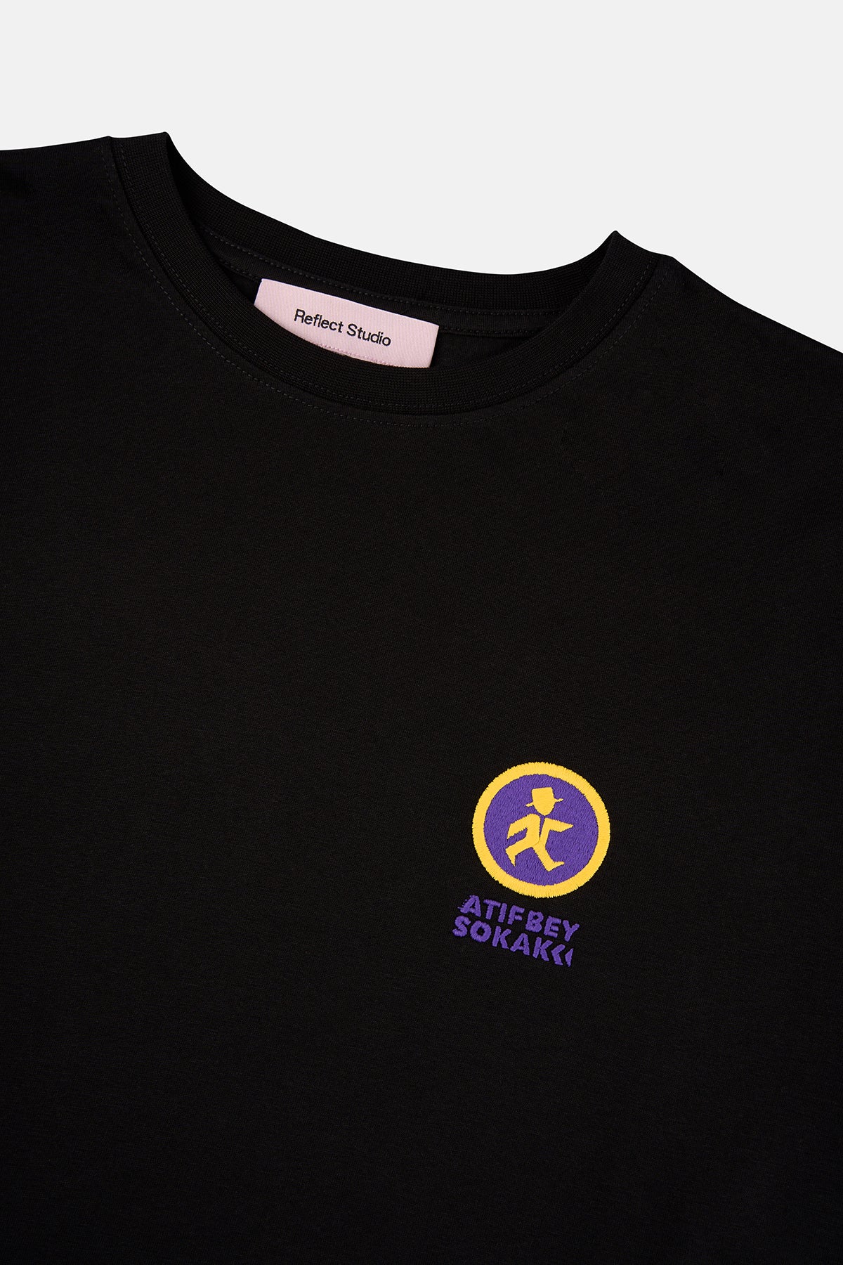 Atıf Bey Logo Lightweight T-shirt - Siyah