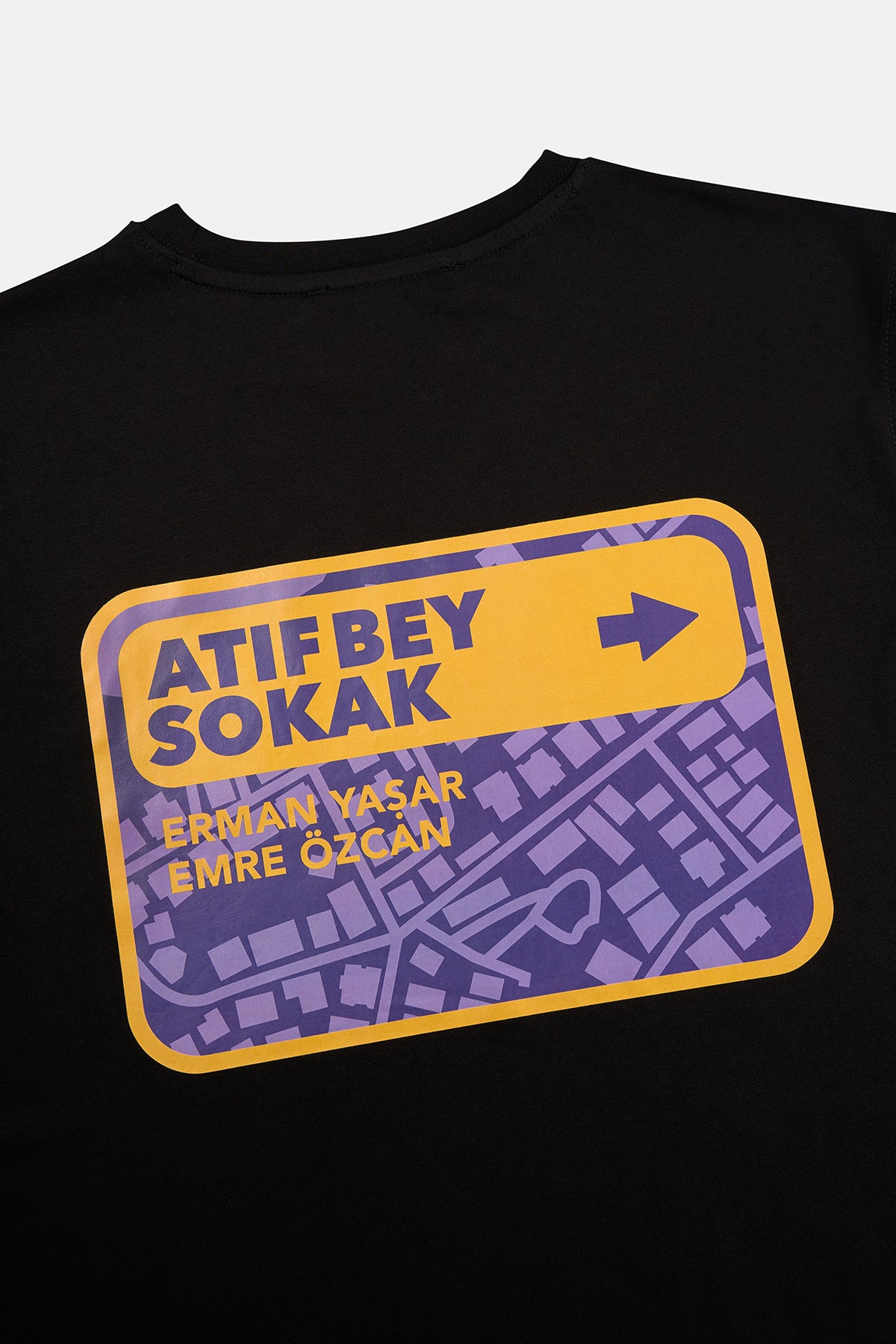 Atıf Bey Logo Lightweight T-shirt - Siyah