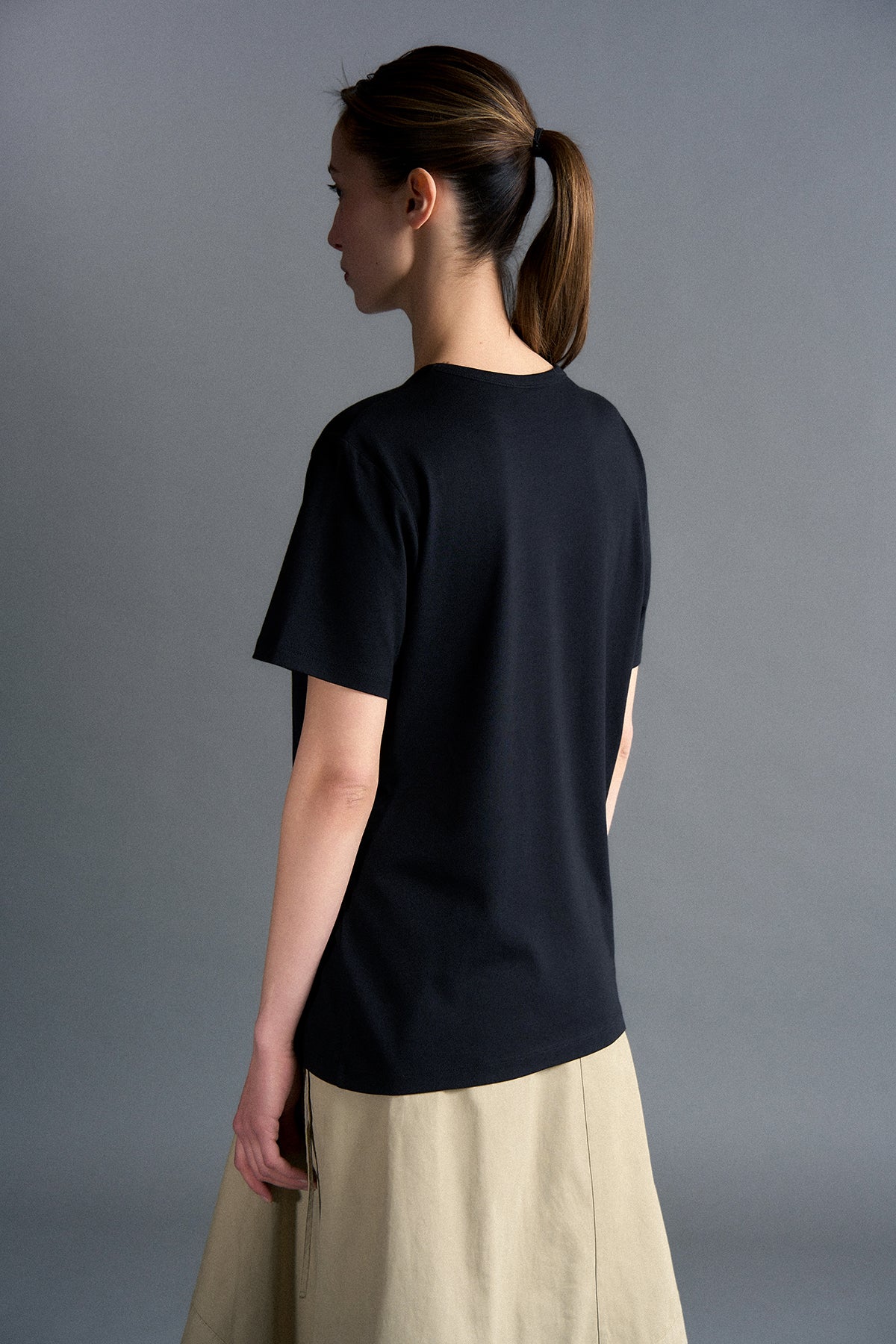 Basic Modal T-shirt - Siyah