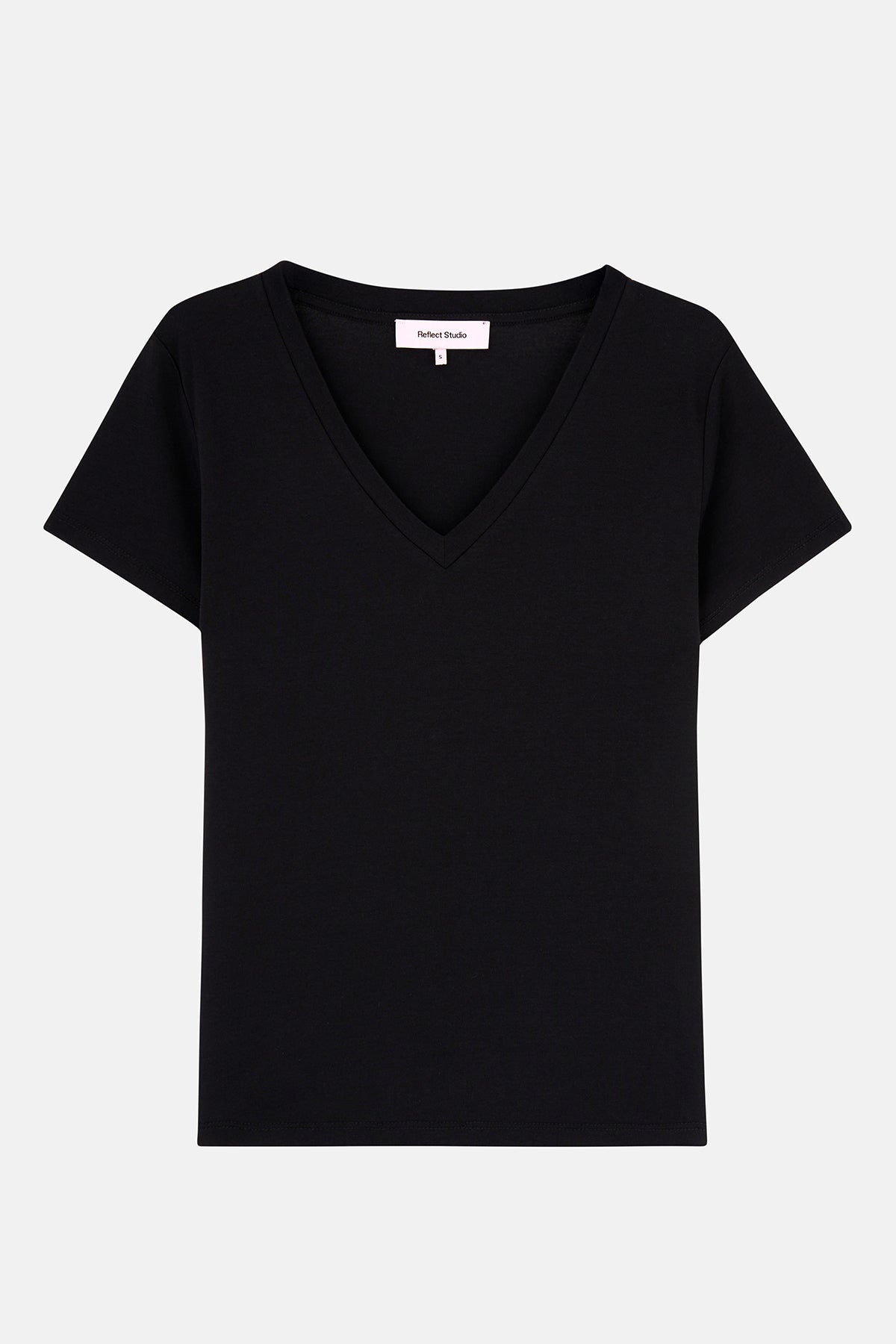 Basic V Yaka Modal Kadın T-shirt - Siyah