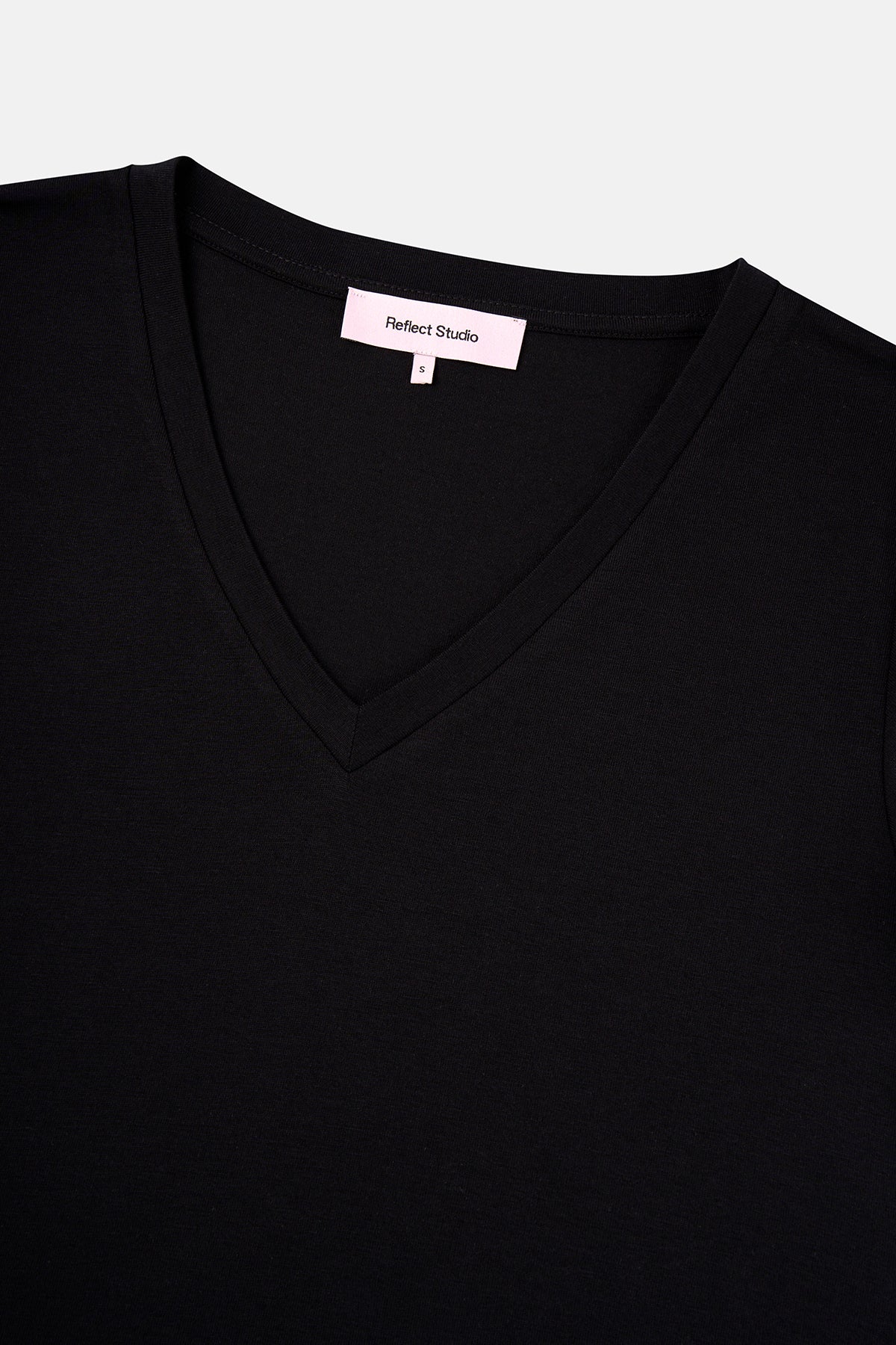 Basic V Yaka Modal Kadın T-shirt - Siyah
