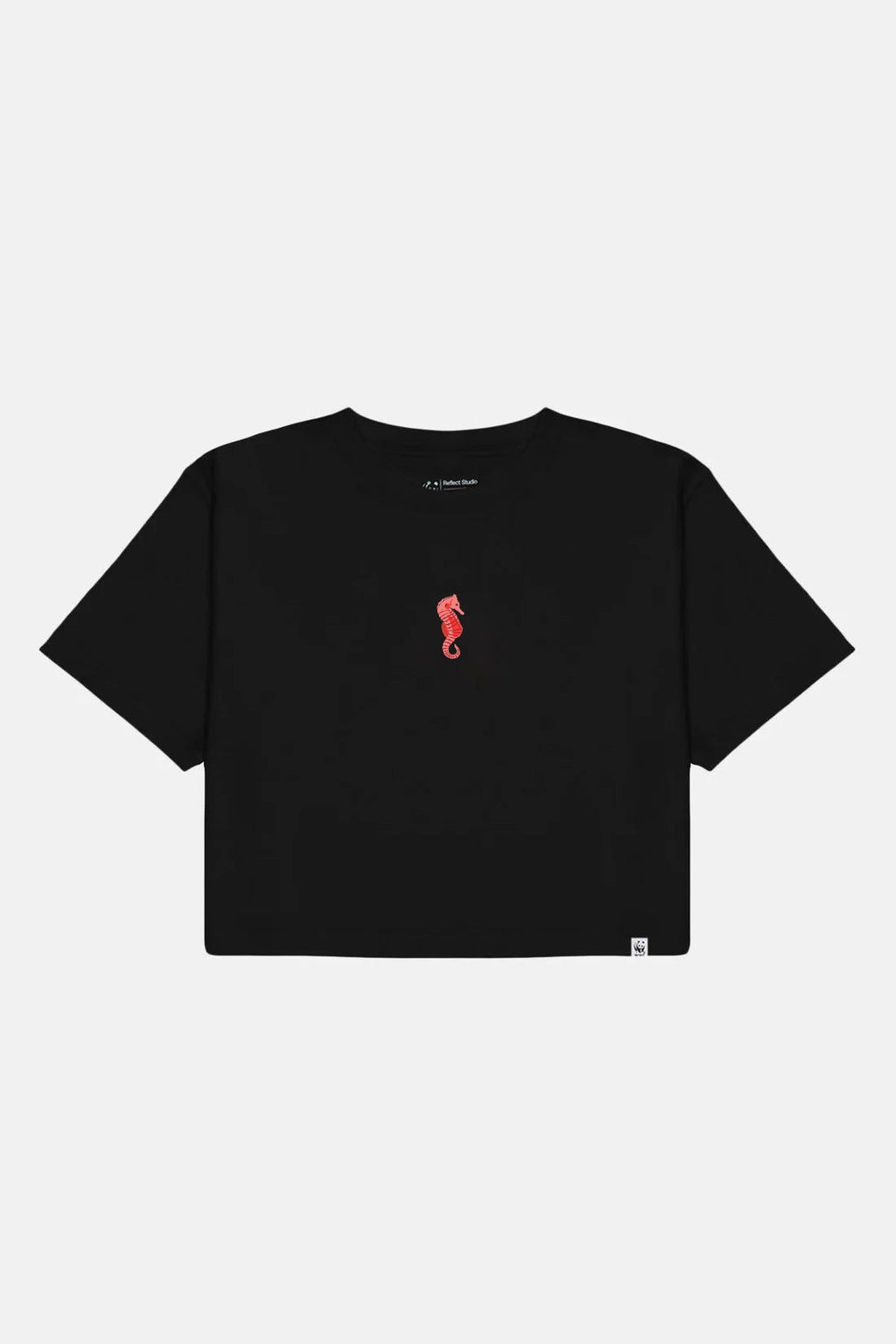 Denizatı Lightweight Crop T-Shirt - Siyah