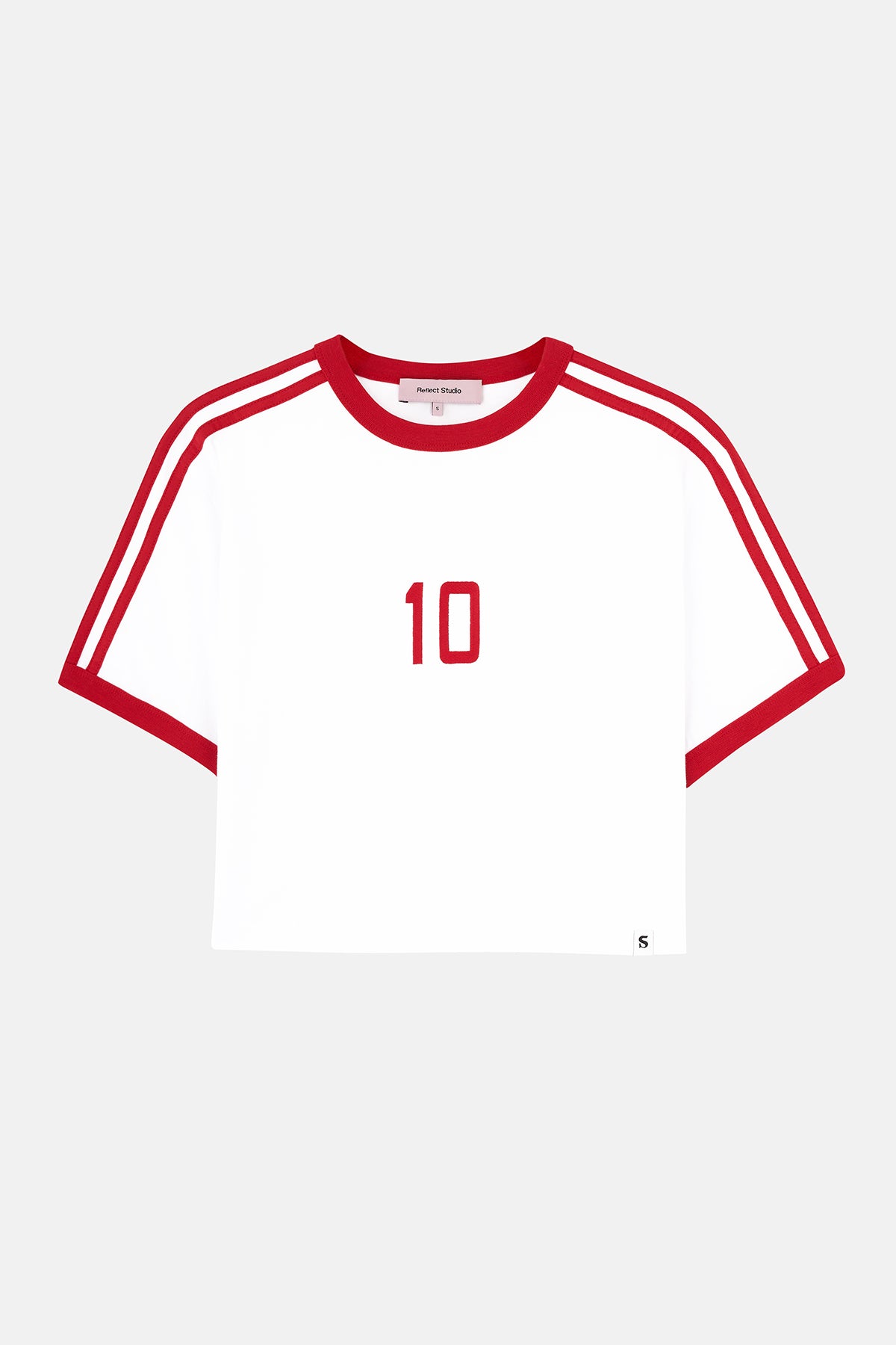 Türkiye 10 Lightweight Crop T-Shirt - Beyaz