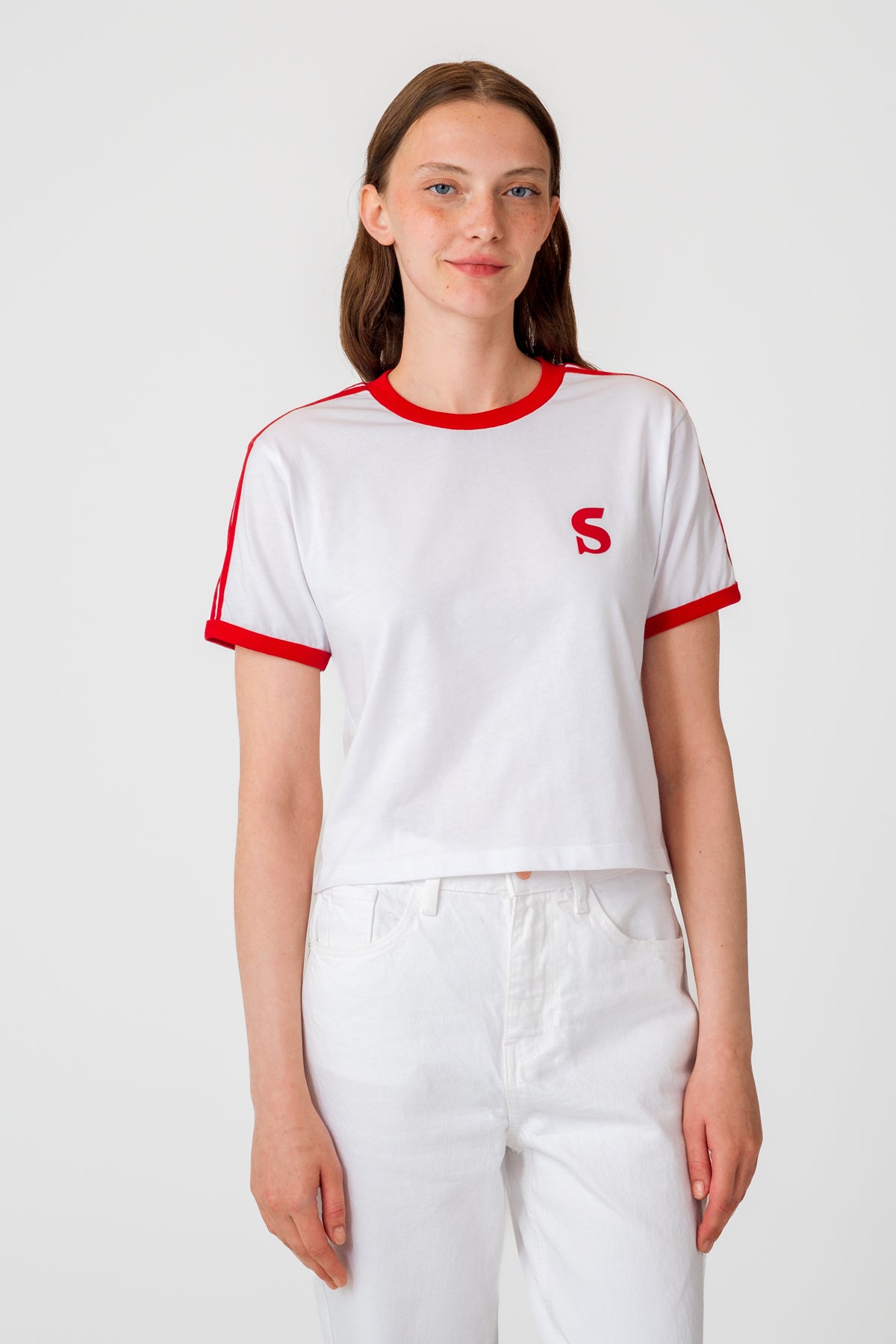 Socrates Logo Lightweight Kadın T-Shirt - Beyaz