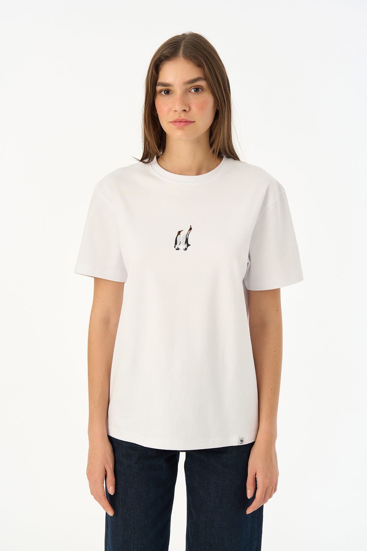 İmparator Penguen Premium T-Shirt - Beyaz