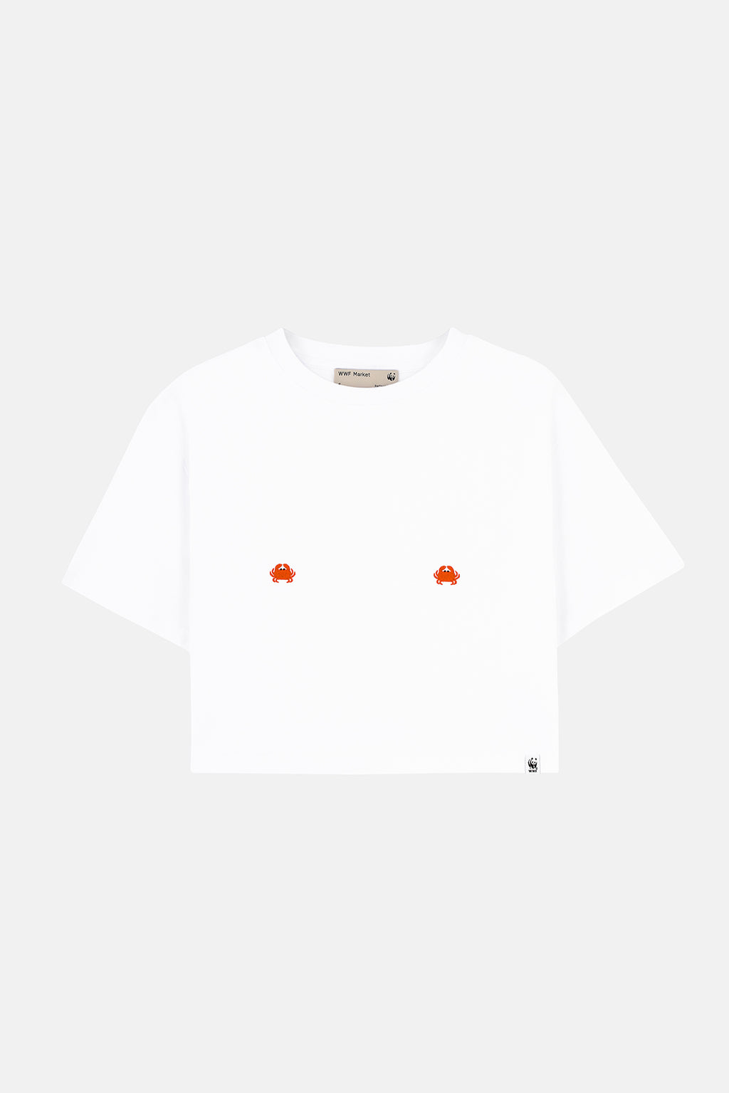 Yengeçler Lightweight Crop T-Shirt - Beyaz