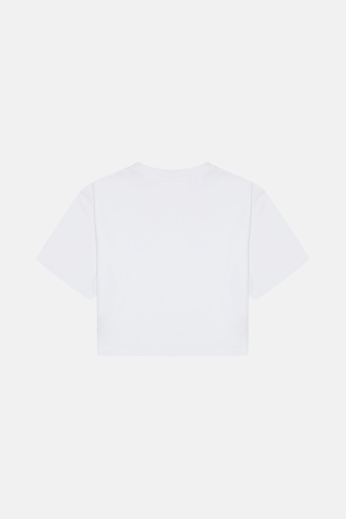 Yavru İmparator Penguen Lightweight Crop T-Shirt - Beyaz