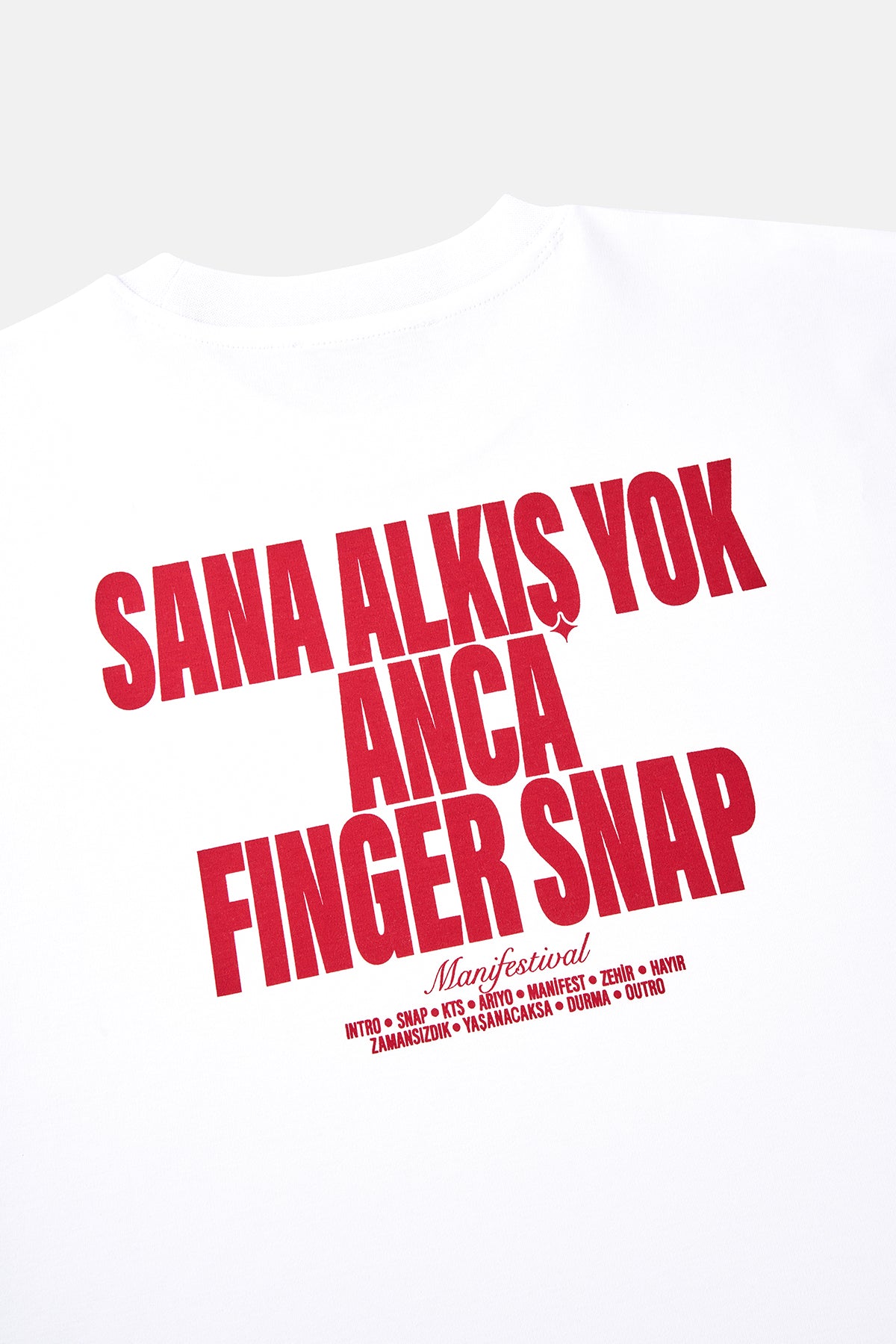 Snap Oversize T-shirt - Kırmızı