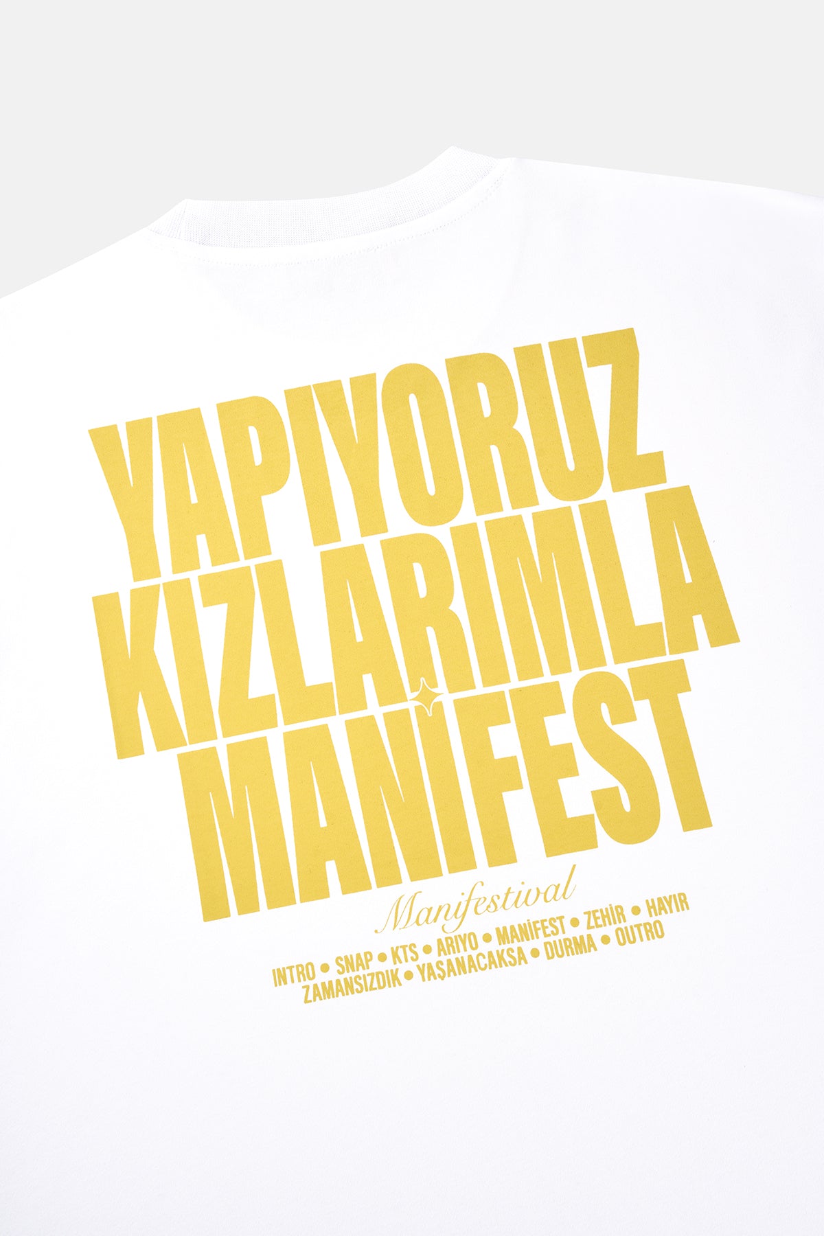 Yapıyoruz Kızlarımla Manifest Oversize T-shirt - Sarı