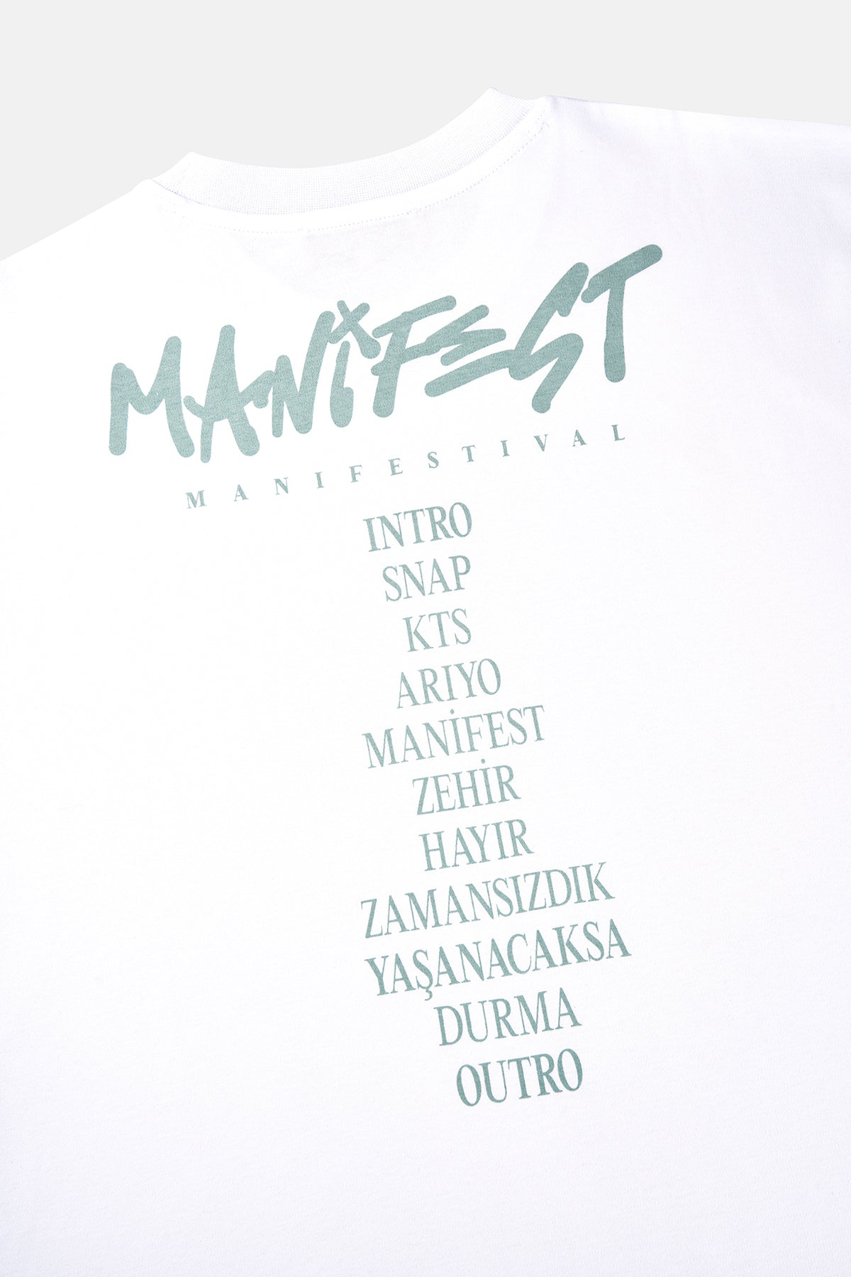 Manifestival Oversize T-shirt - Beyaz