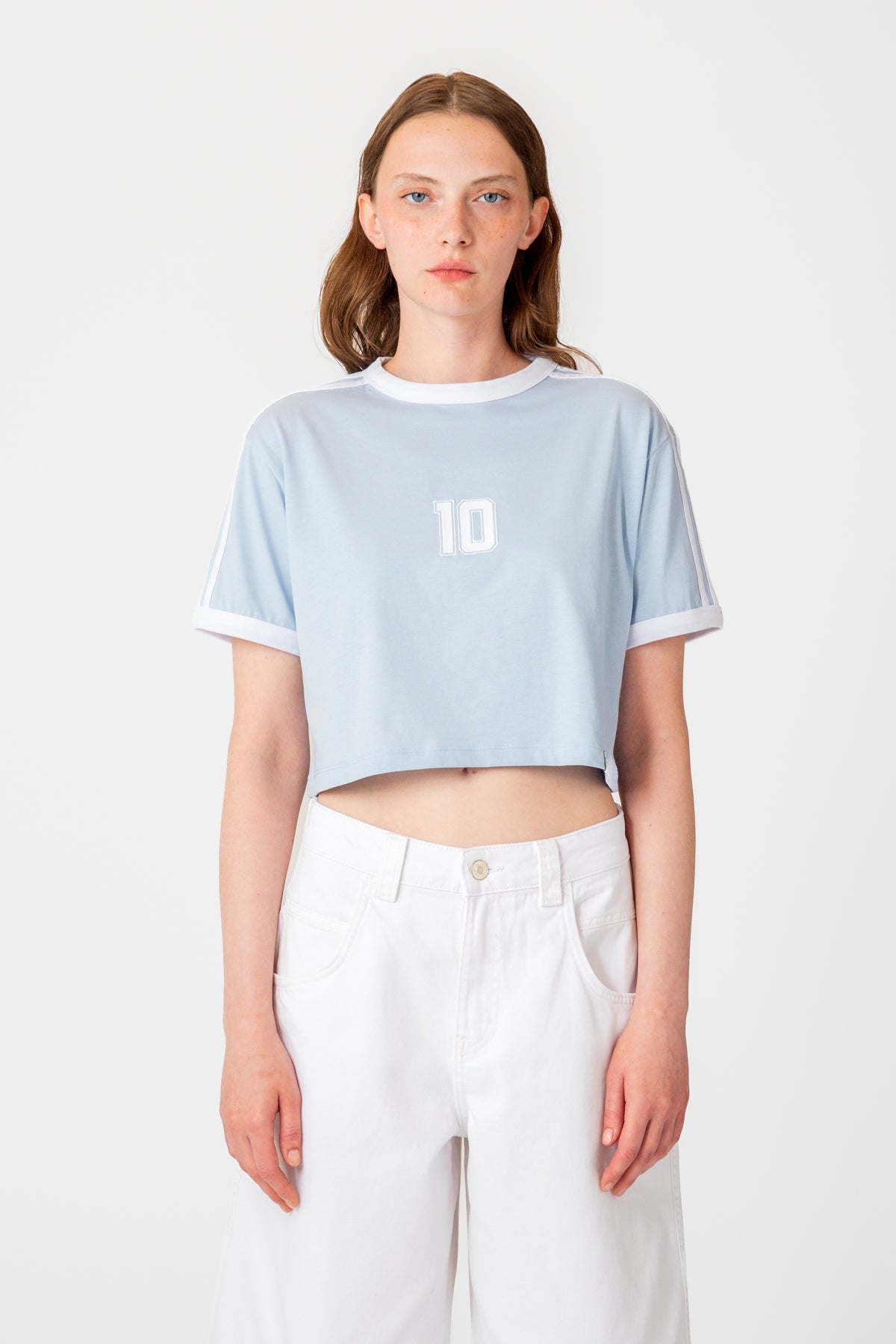 Argentina 10 Lightweight Crop T-Shirt - Açık Mavi