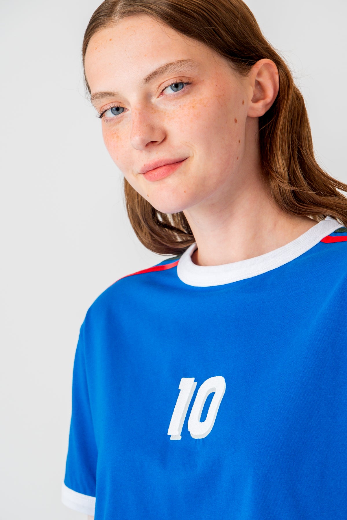 Italy 10 Lightweight Crop T-Shirt - Mavi