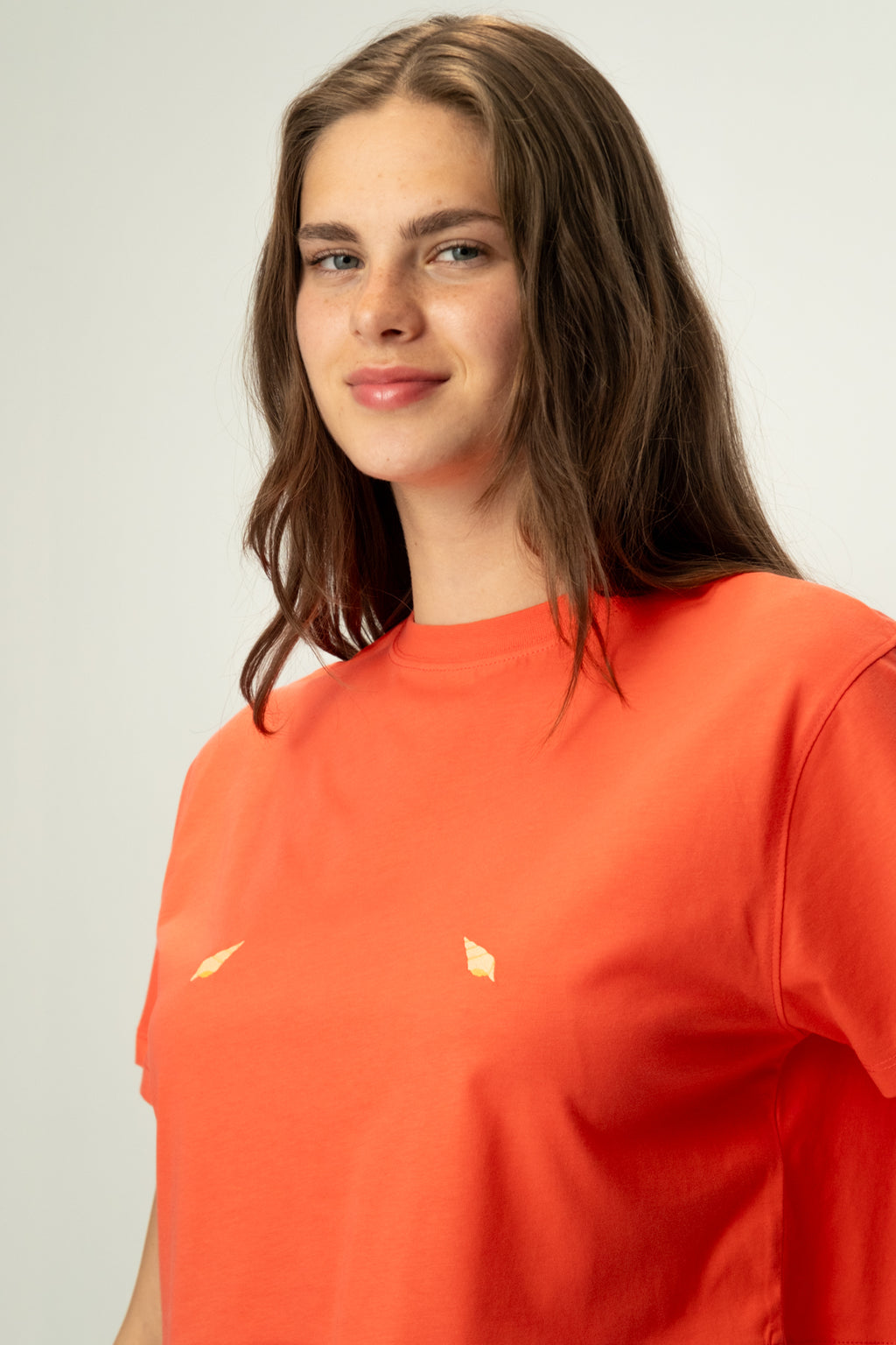 Deniz Kabukları Lightweight Crop T-Shirt - Nar Çiçeği