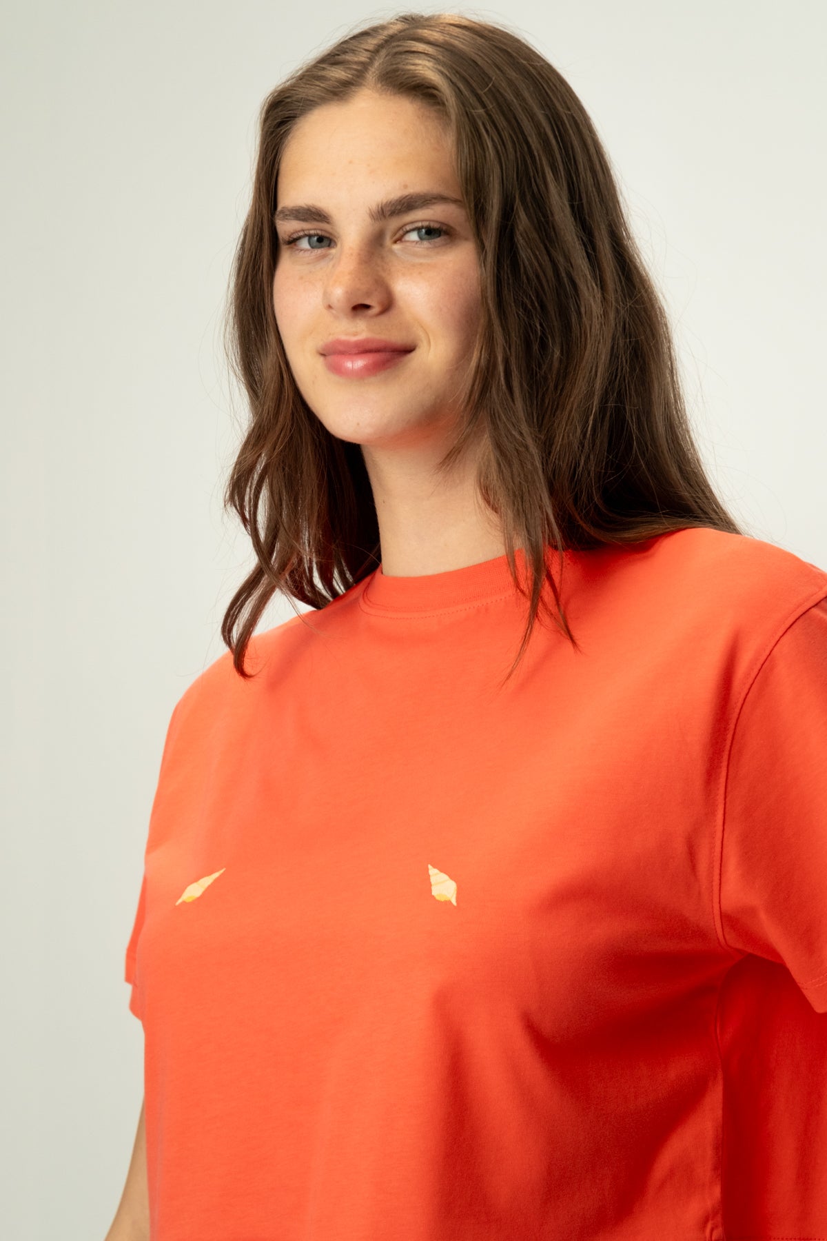 Deniz Kabukları Lightweight Crop T-Shirt - Nar Çiçeği