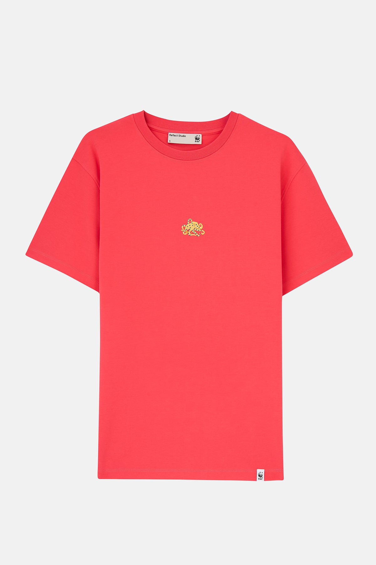 Mavi Halkalı Ahtapot Premium T-Shirt - Nar Çiçeği