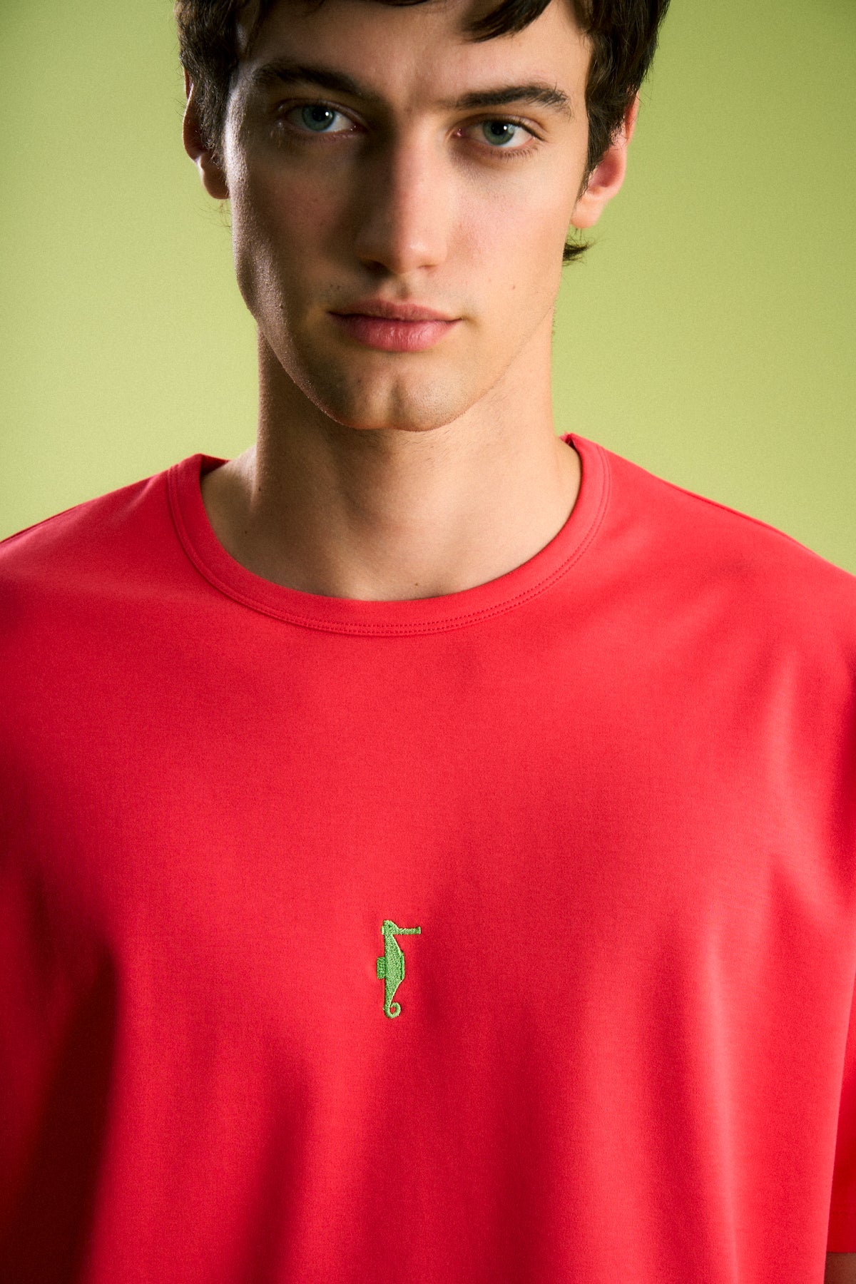 Deniz Atı Oversize Premium T-Shirt - Nar Çiçeği