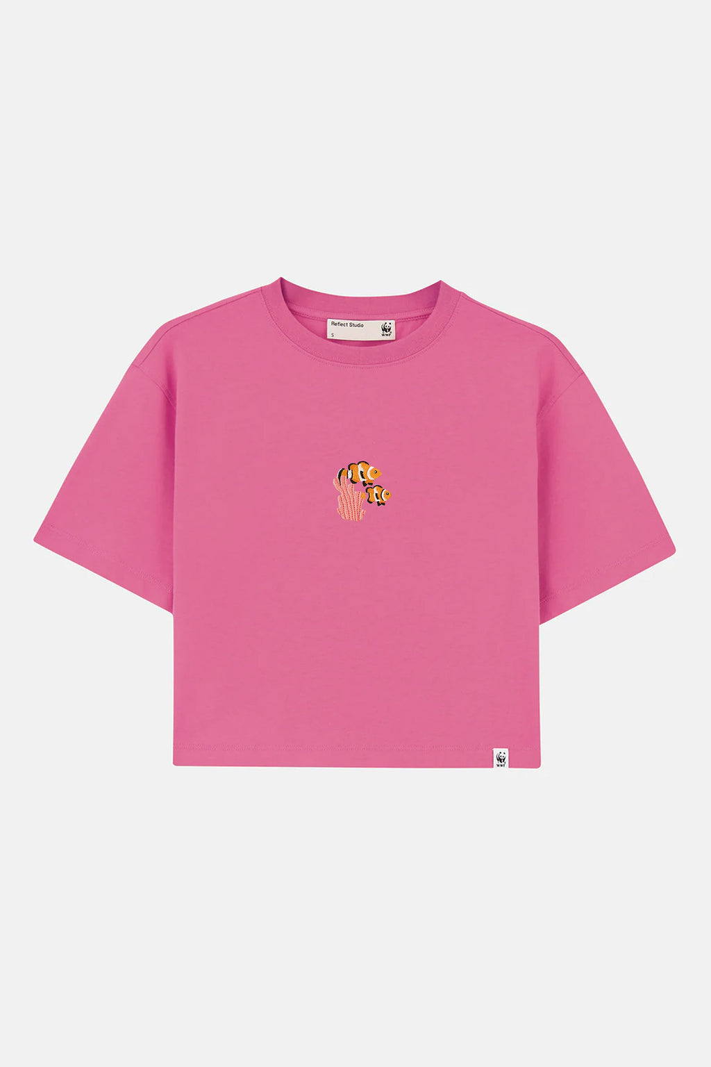 Palyaço Balığı Lightweight Crop T-Shirt - Pembe