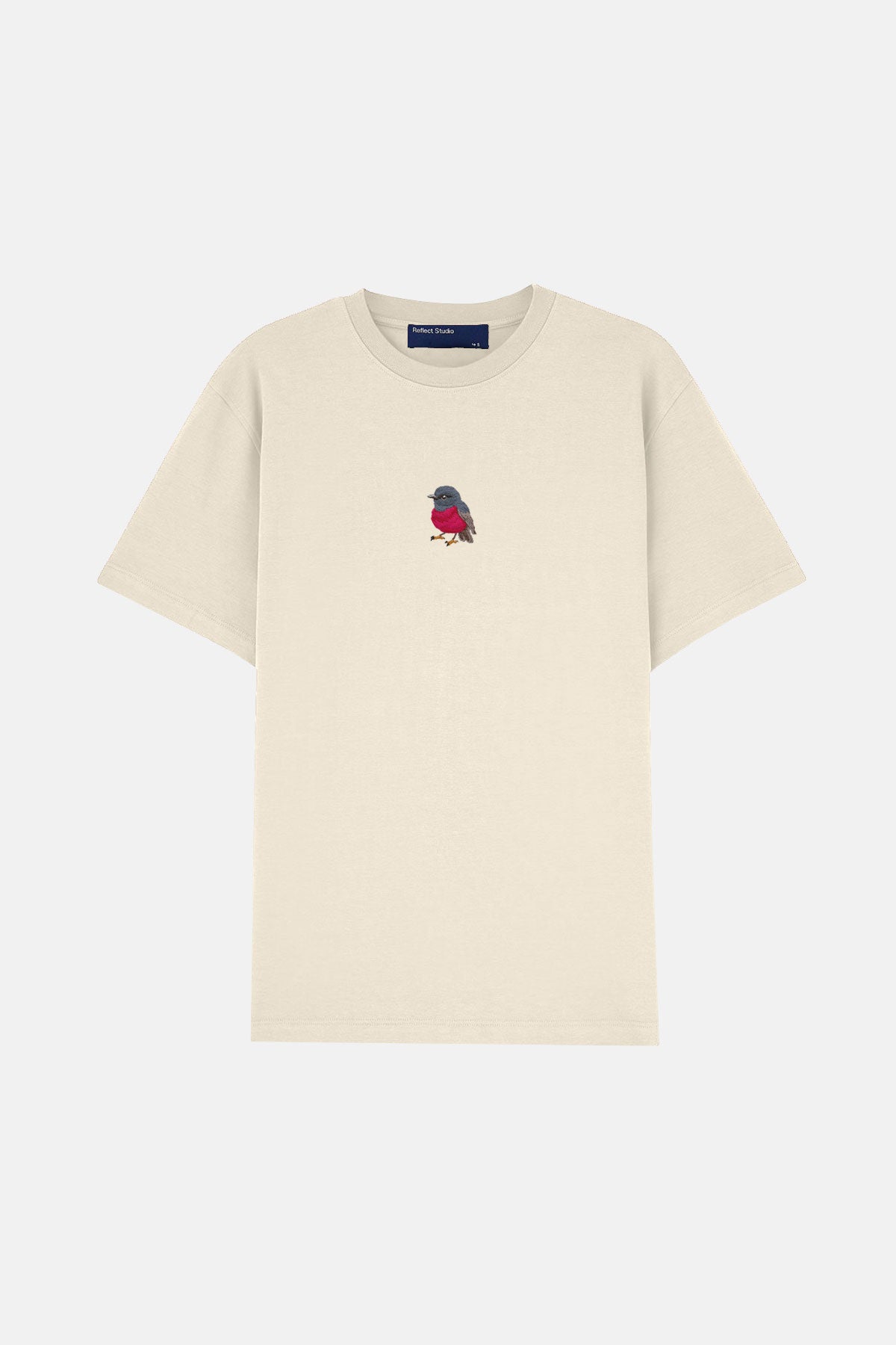 Robin Kuşu Premium T-shirt - Ekru