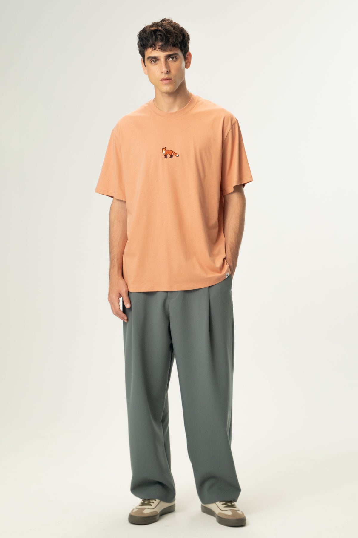 Kızıl Tilki Soft Oversize Lightweight T-Shirt - Somon Rengi