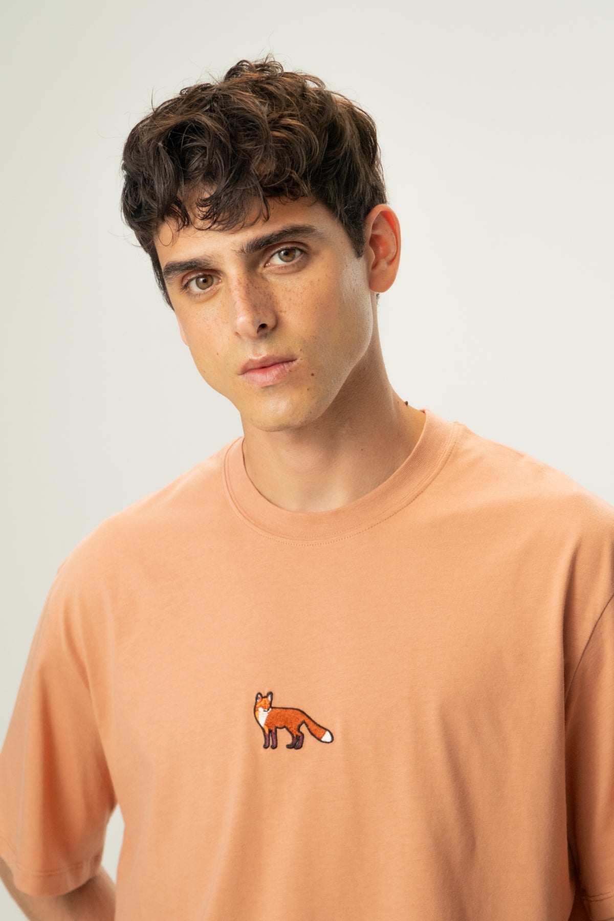 Kızıl Tilki Soft Oversize Lightweight T-Shirt - Somon Rengi