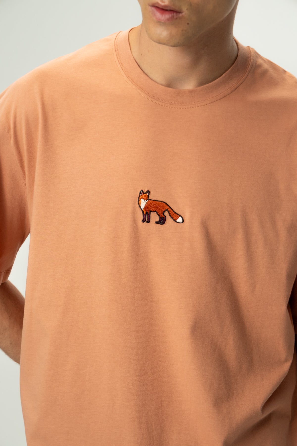 Kızıl Tilki Soft Oversize Lightweight T-Shirt - Somon Rengi