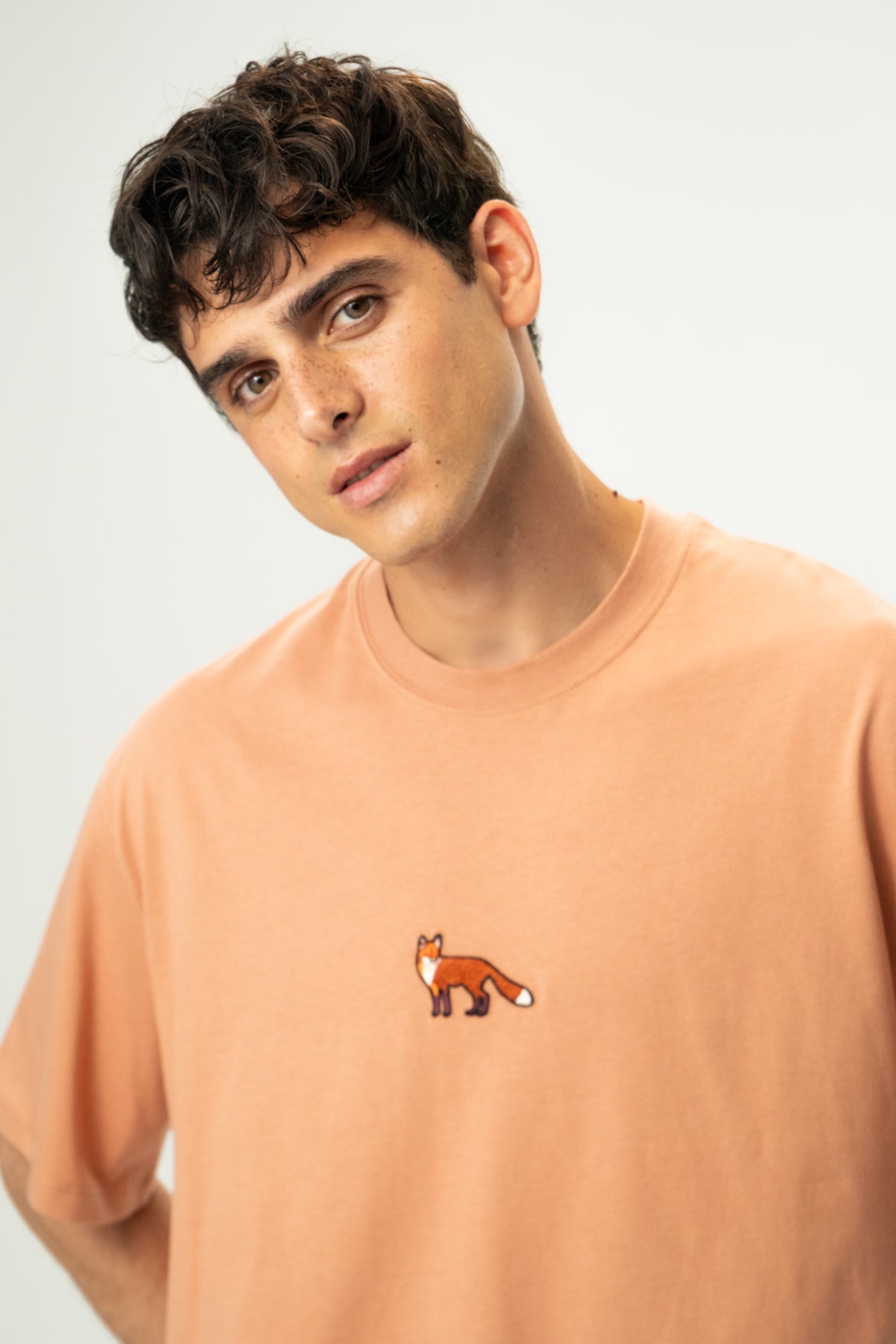 Kızıl Tilki Soft Oversize Lightweight T-Shirt - Somon Rengi