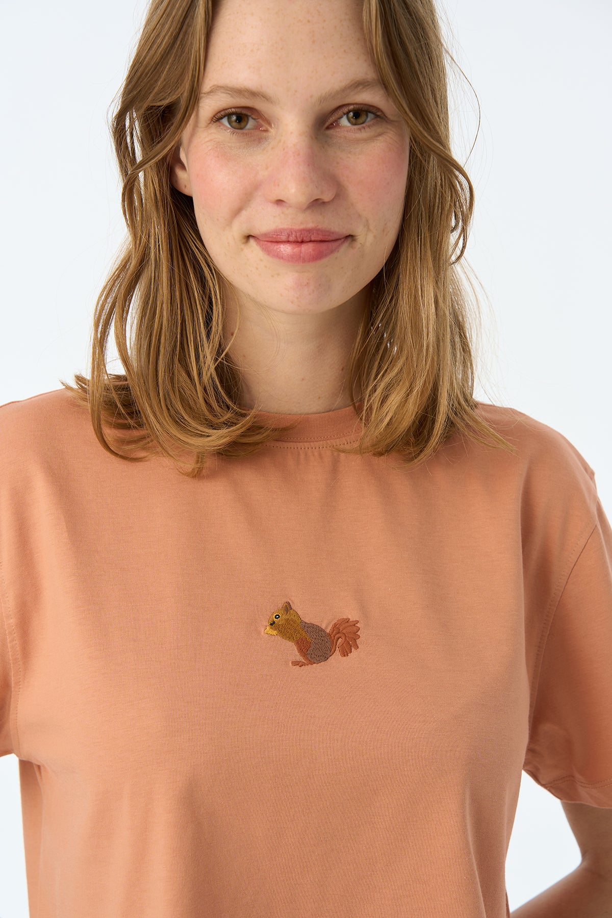 Sincap Lightweight Crop T-Shirt - Somon Rengi