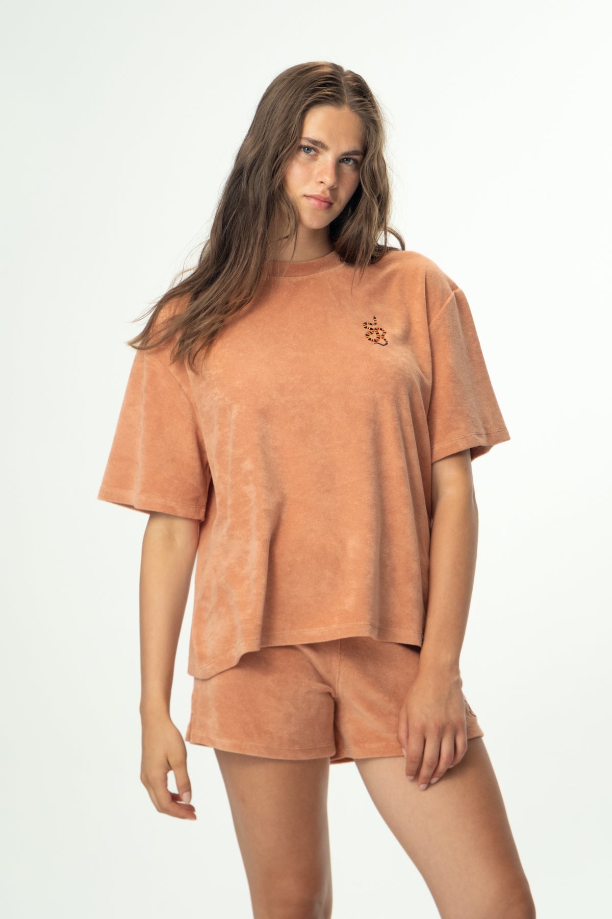 Kızıl Tilki Soft Oversize Lightweight T-Shirt - Somon Rengi
