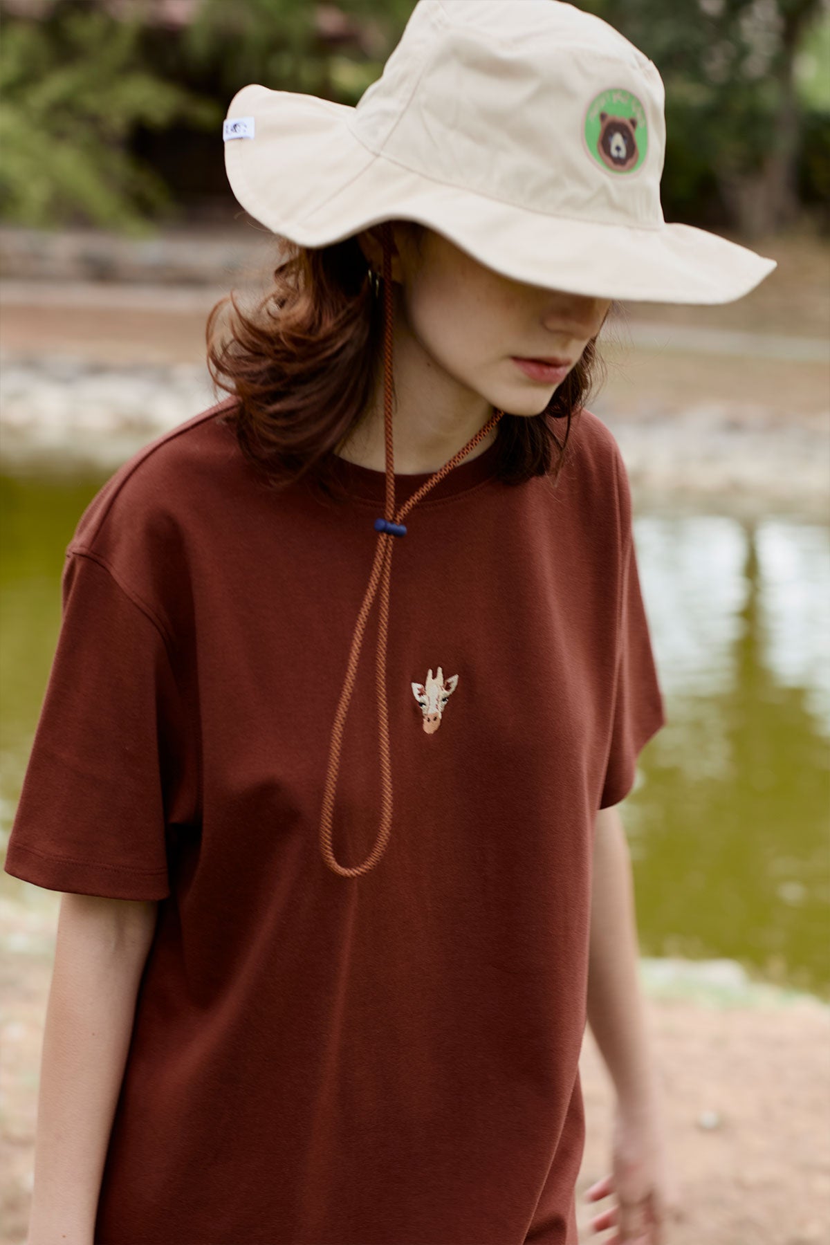 Zürafa Premium T-shirt - Kahverengi