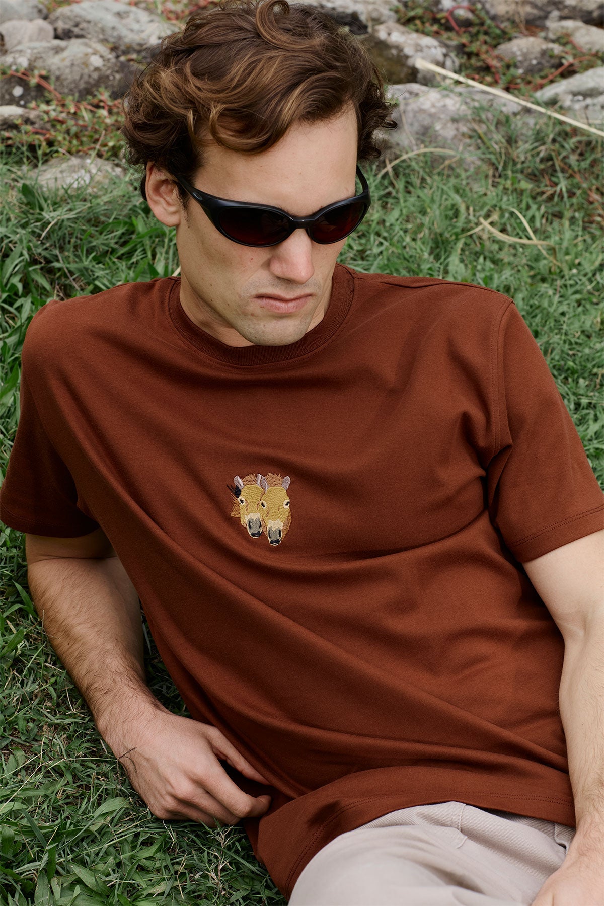 Przewalski Atı Premium T-shirt - Kahverengi