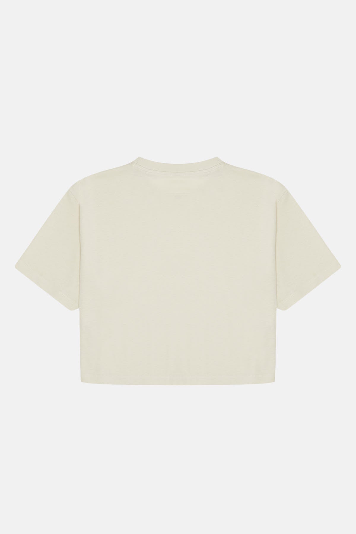 Chi & Chi Panda Lightweight Crop T-Shirt - Parşömen Bej
