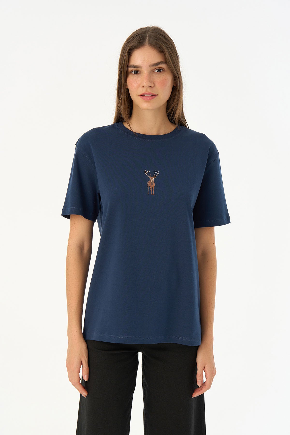 Geyik Premium T-Shirt - Lacivert