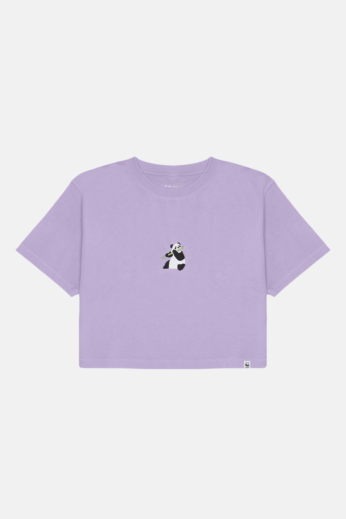 Giant Panda Lightweight Crop T-Shirt - Lila