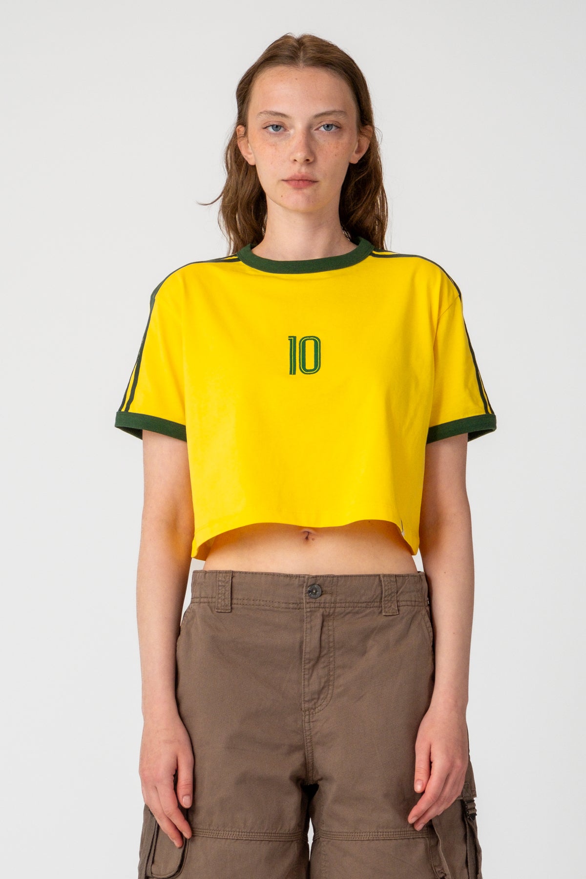 Samba 10 Lightweight Crop T-Shirt - Sarı