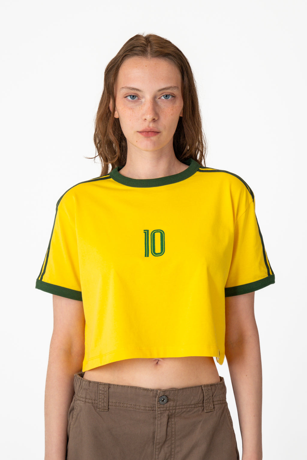 Samba 10 Lightweight Crop T-Shirt - Sarı