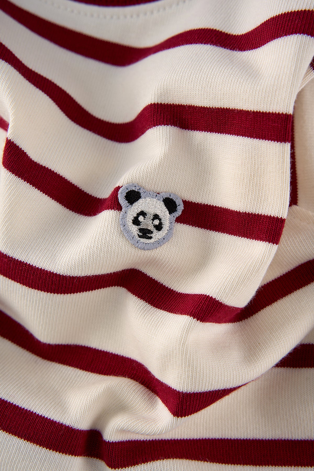 Panda Çocuk Heavyweight T-shirt - Kırmızı / Ekru